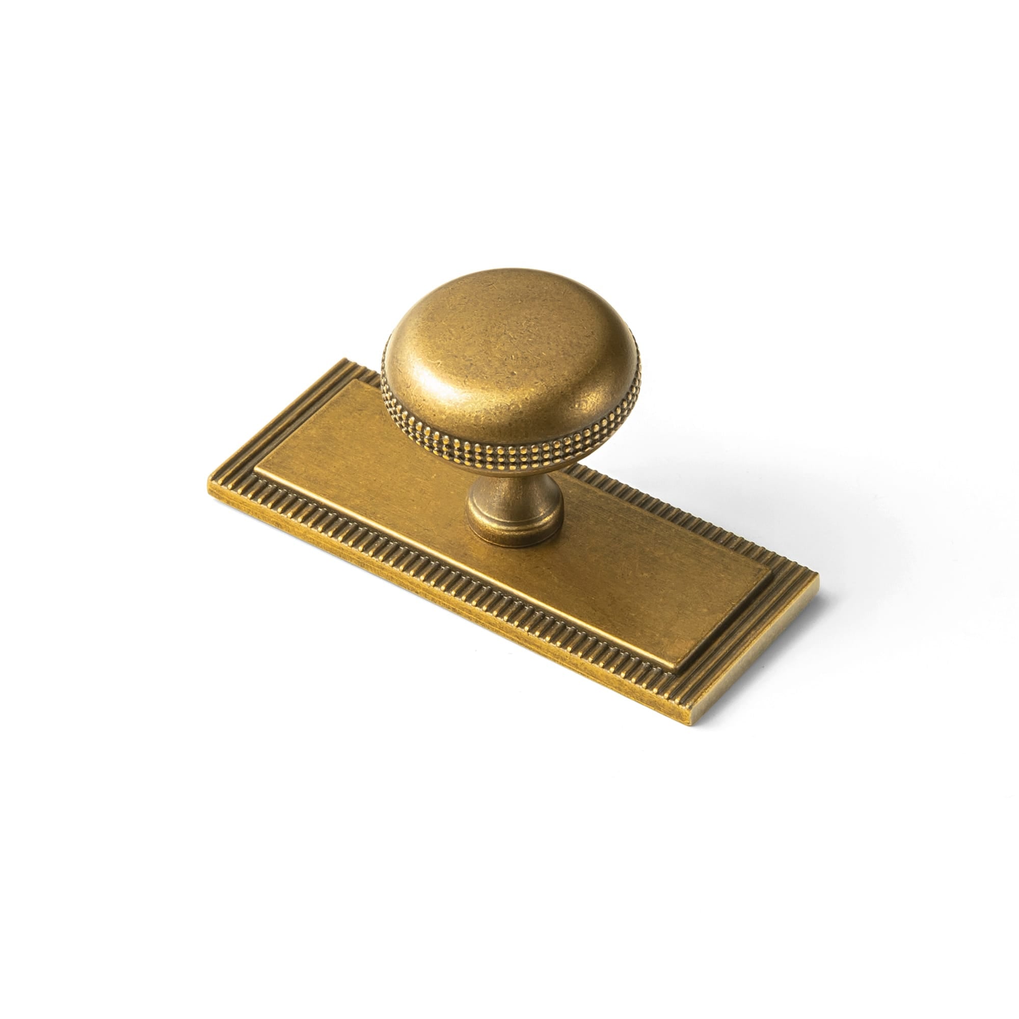 Goo-Ki Antique Brass / G022 / 6 Pack Farmhouse Rustic Round Cabinet Knobs Decorative Cabinet Knobs with Beaded Detailing