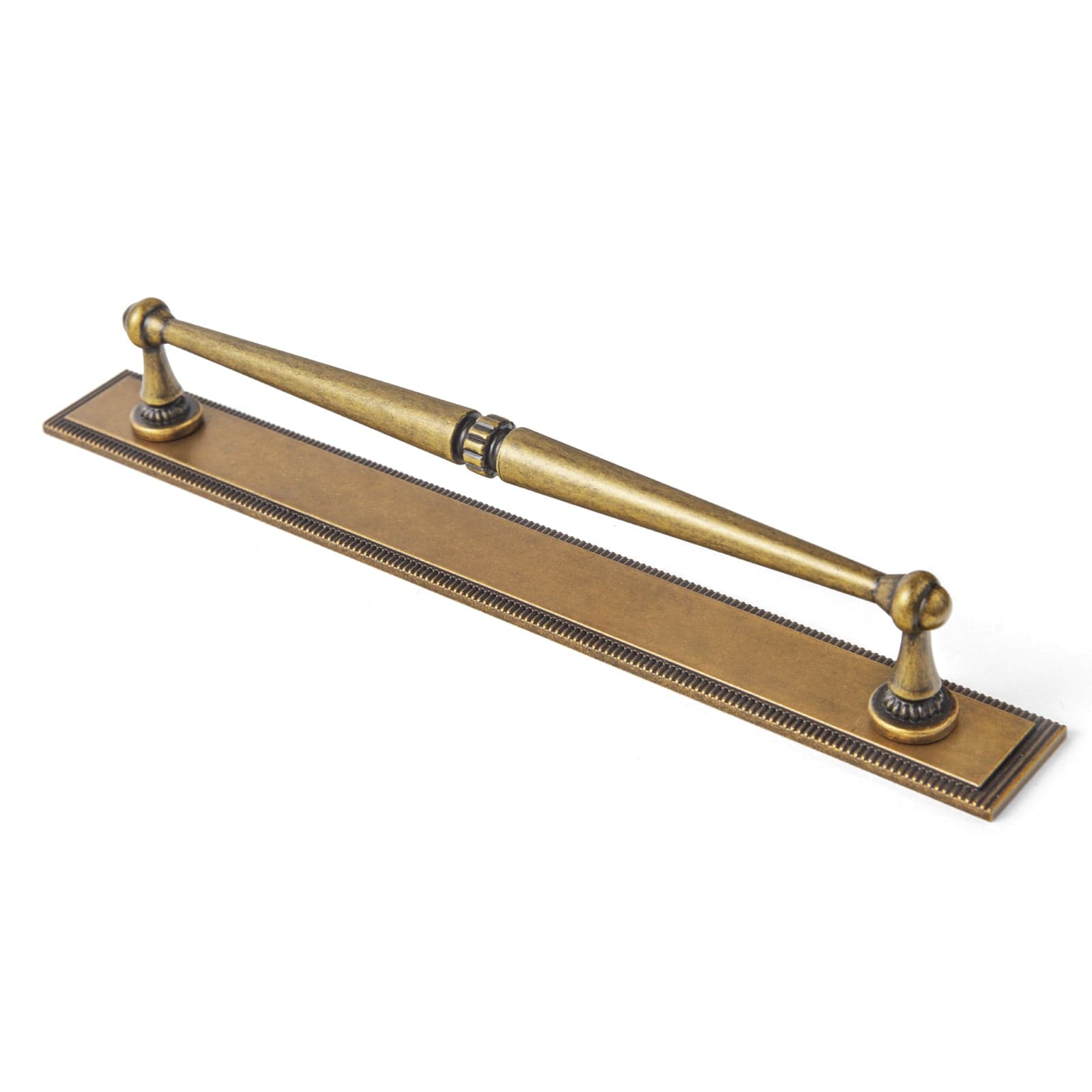 Goo-Ki Antique Brass / G022 / 7.6'' Hole Center 2 Pack Ornate Vintage Brass Drawer Pulls - Classic Cabinet Handles with Decorative Back Plates