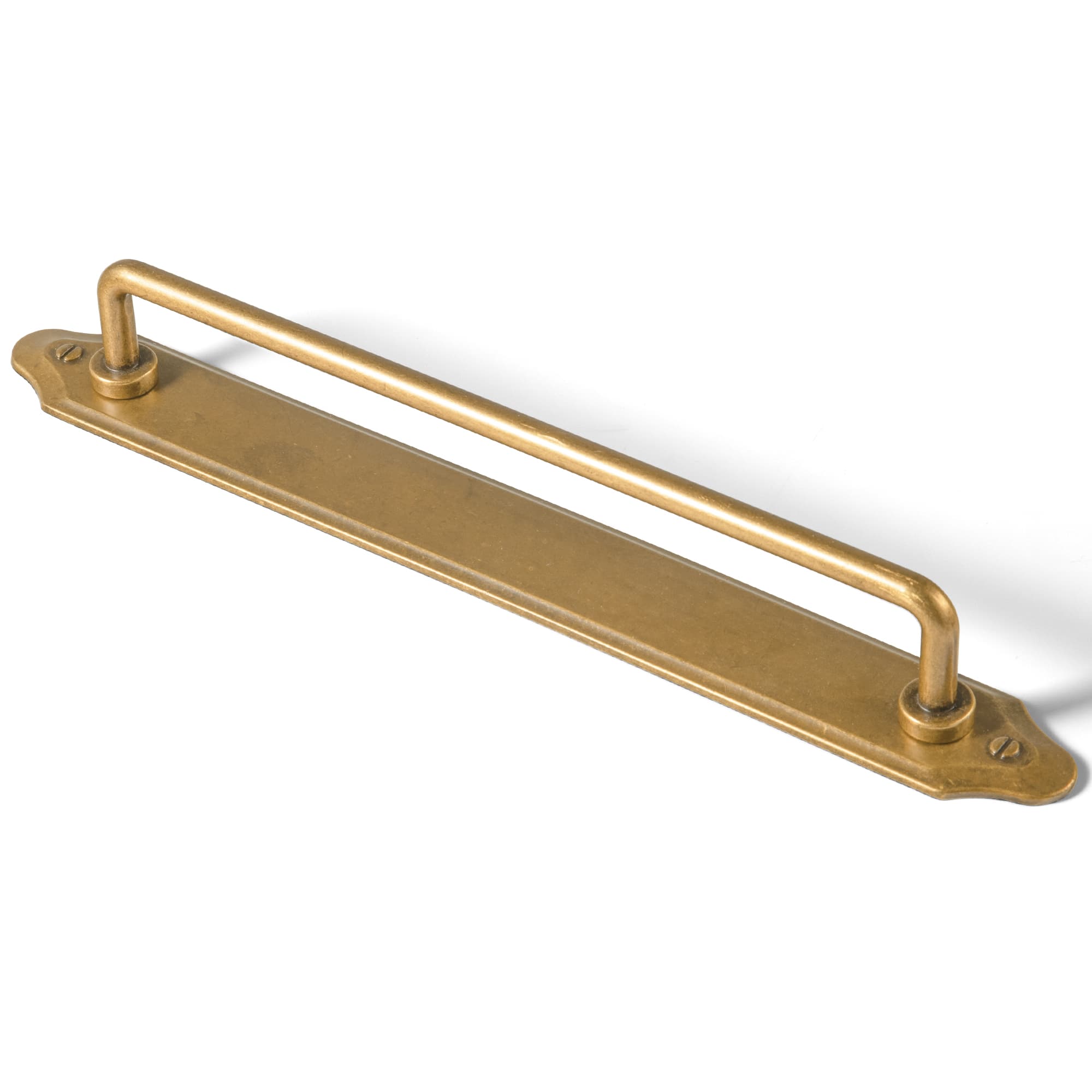 Goo-Ki Antique Brass / G023 / 7.6'' Hole Center 2 Pack Cabinet Bar Pulls with Back Plate Vintage Drawer Handles Home Improvement Hardware