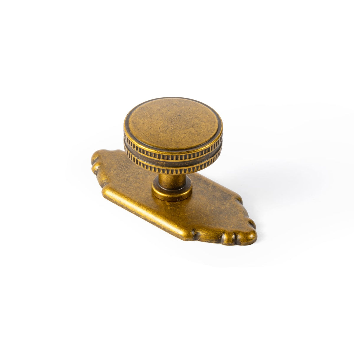 Goo-Ki Antique Brass / G024 / 1.26'' Knob 6 Pack Distinctive Artistic Engravings Single Hole Round Cabinet Knob Retro Flair Kitchen Hardware