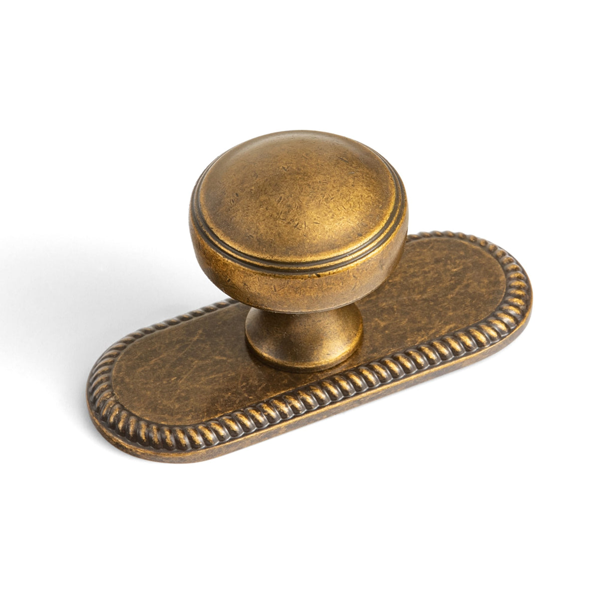 Goo-Ki Antique Brass / G027 / 6 Pack Ring-Lined Round Dome Cabinet Hardware Zinc Alloy Ball-Shaped Cabinet Knobs