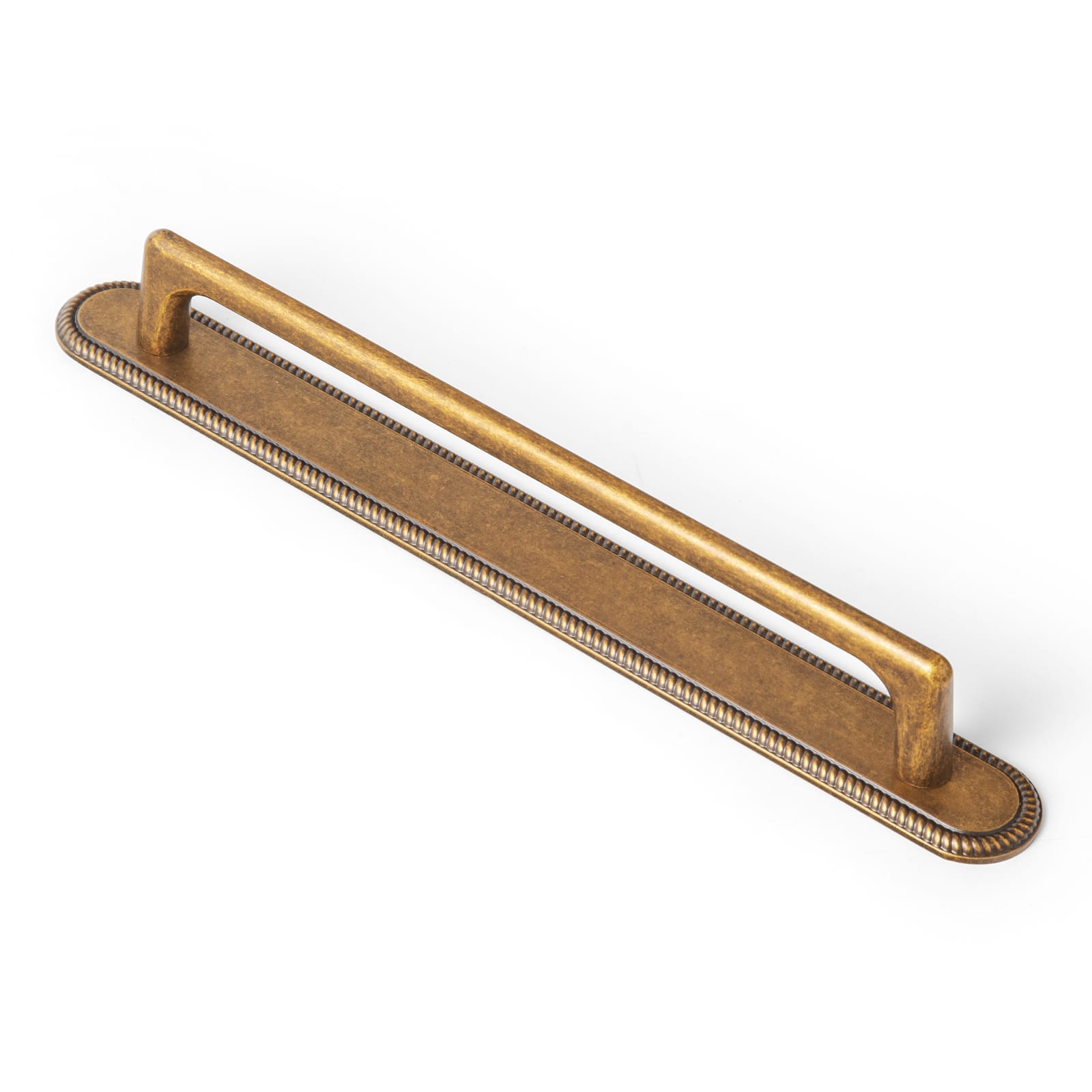 Goo-Ki Antique Brass / G027 / 7.6'' Hole Center 2 Pack Classic Cabinet Bar Pulls with Back Plate Zinc Alloy Cabinet Handle with Long Back Plate
