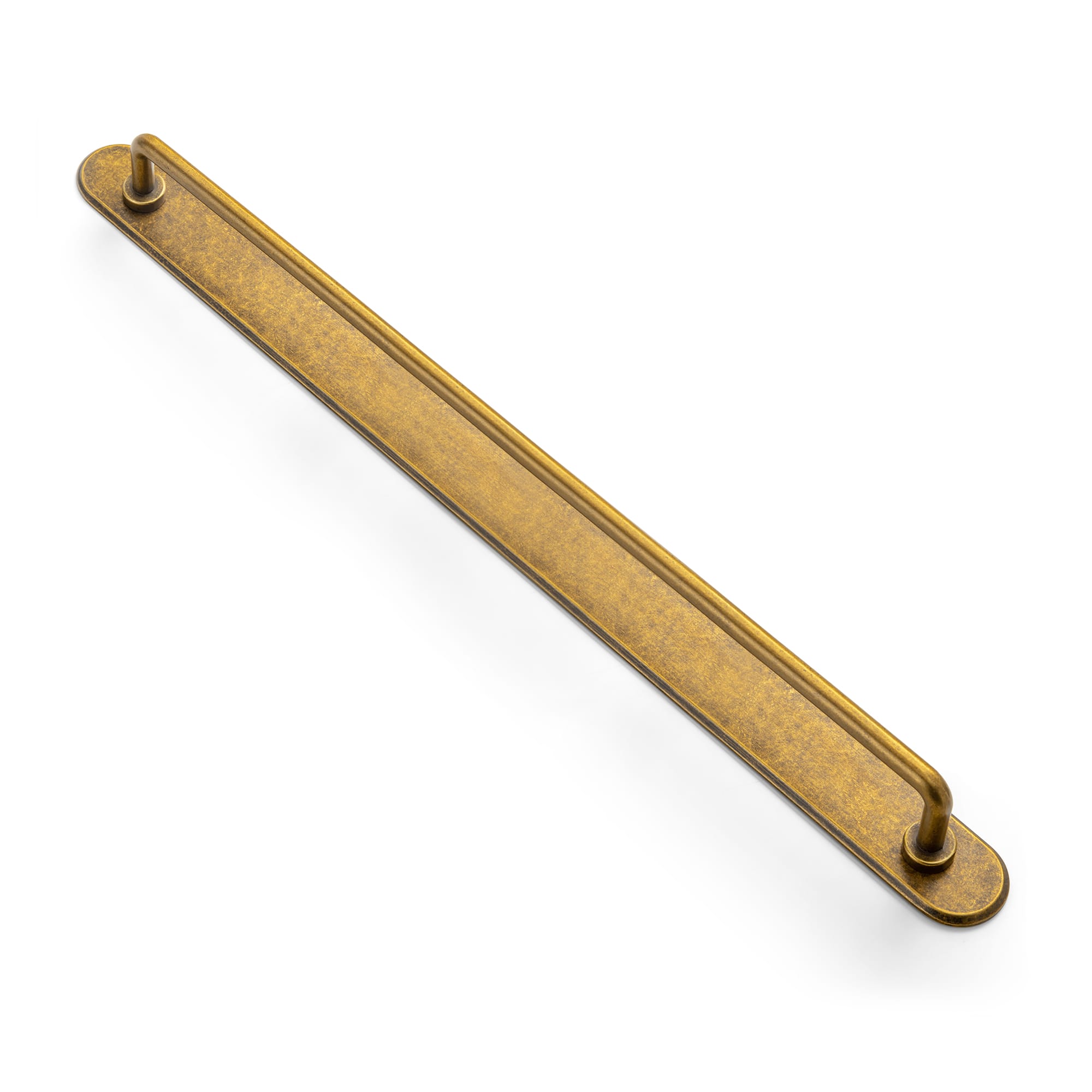 Goo-Ki Antique Brass / G028 / 12.6'' Hole Center 2 Pack Cabinet Bar Pulls with Back Plate Vintage Drawer Handles Home Improvement Hardware