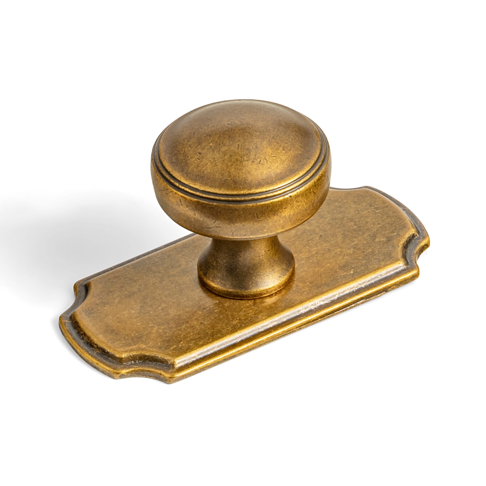 Goo-Ki Antique Brass / G031 / 6 Pack Ring-Lined Round Dome Cabinet Hardware Zinc Alloy Ball-Shaped Cabinet Knobs