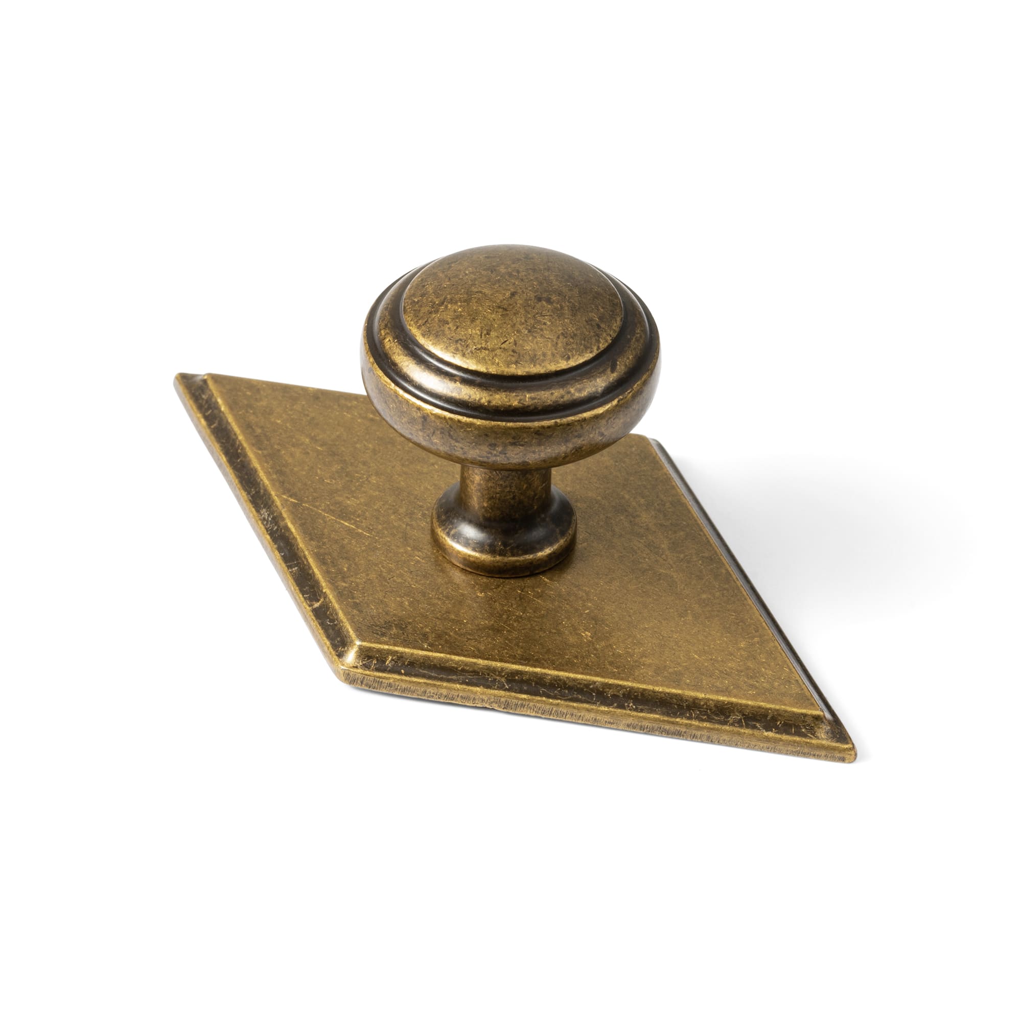 Goo-Ki Antique Brass / G035 / 6 Pack Round Mushroom Cabinet Knobs, Solid Zinc Alloy Single Hole Drawer Knobs, Vintage Furniture Hardware