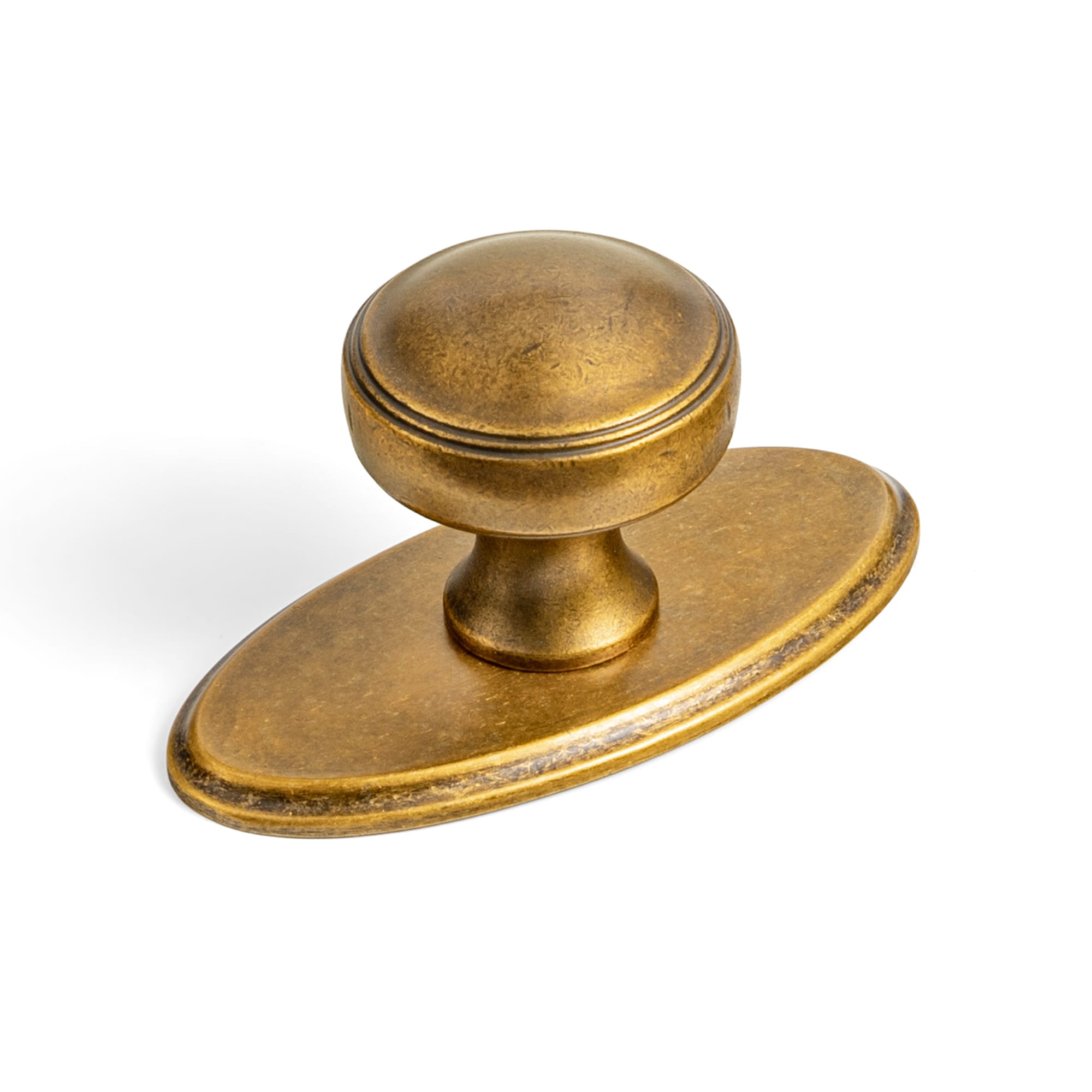 Goo-Ki Antique Brass / G036 / 6 Pack Ring-Lined Round Dome Cabinet Hardware Zinc Alloy Ball-Shaped Cabinet Knobs