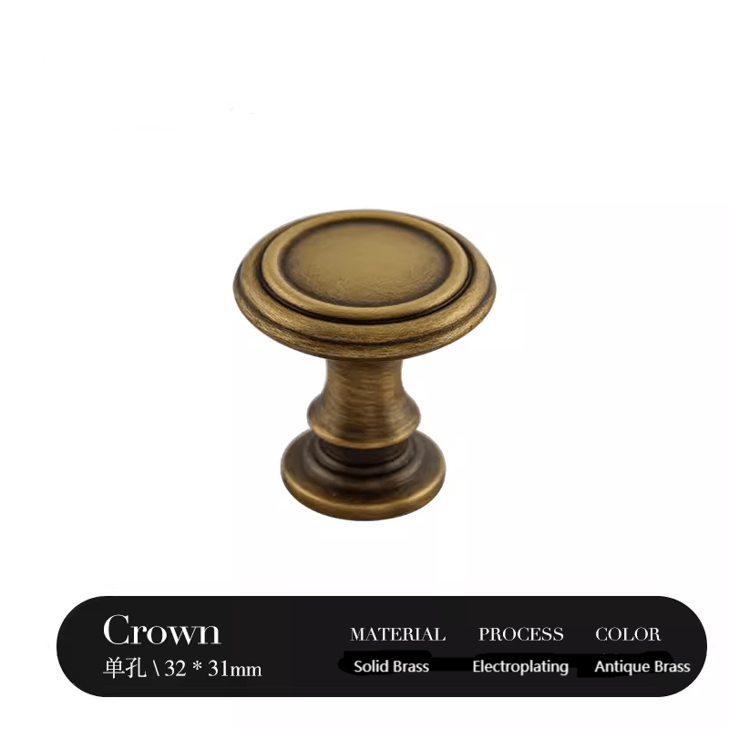 Goo-Ki Antique Brass / Knob / 2 Pack French Brass Vintage Cabinet Handle Antique Copper Drawer Bar Pull