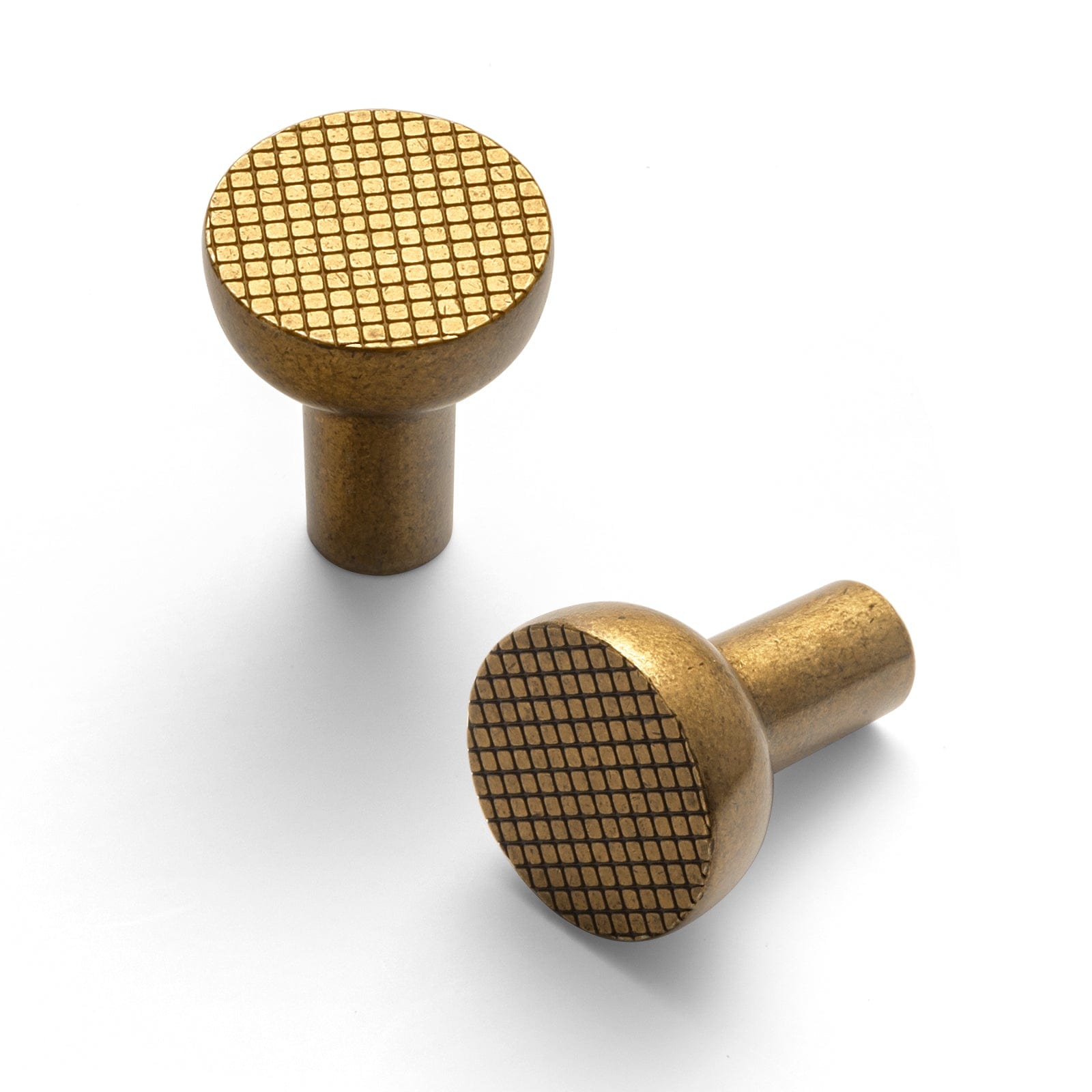 Goo-Ki Antique Brass / Knob / 6 Pack Diamond Pattern Drawer Pull Elegant Textured Cabinet Handle for Furniture