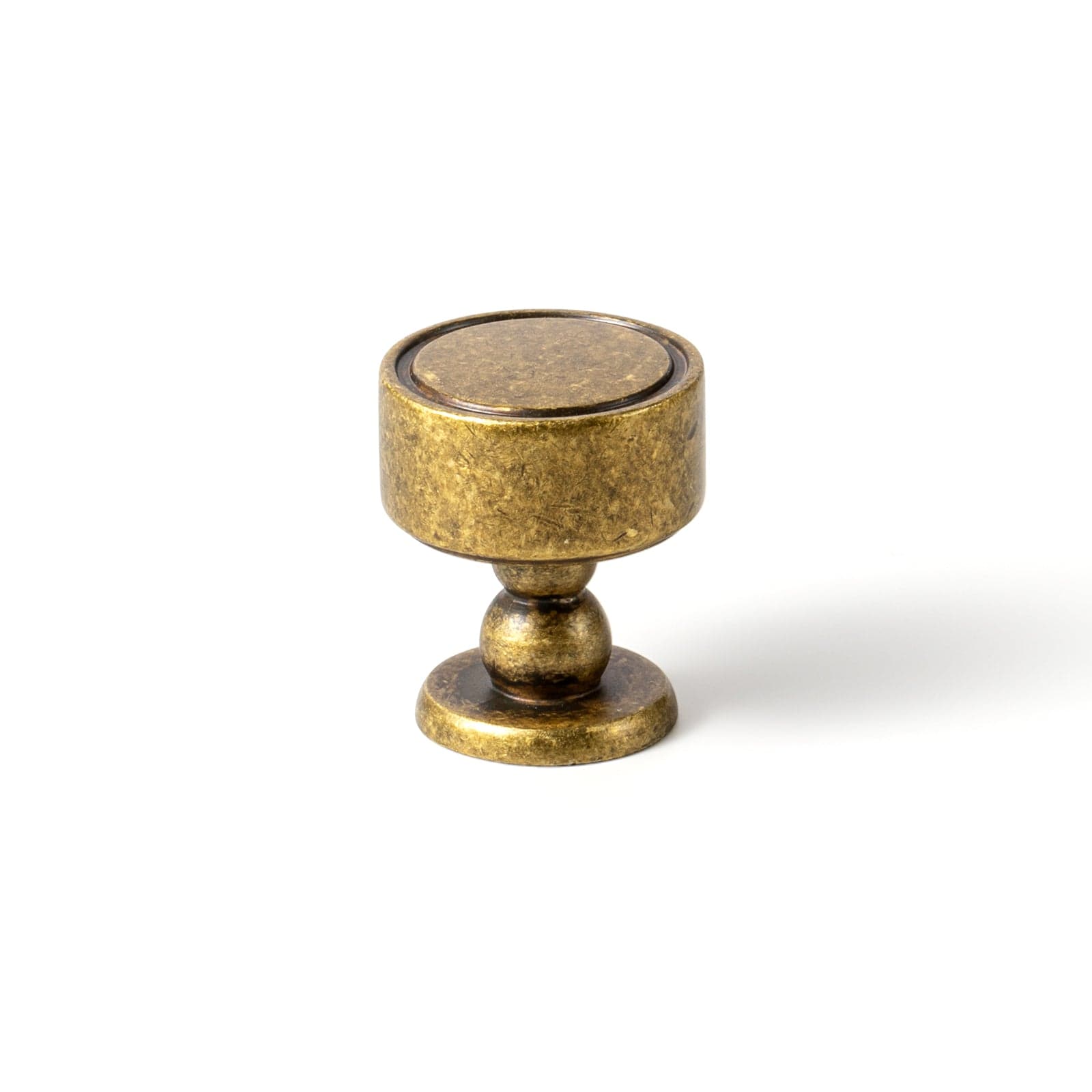 Goo-Ki Antique Brass / Knob / 6 Pack Modern Minimalist Zinc Alloy Cabinet Pulls - Sleek Metal Handles for Kitchen & Bathroom Cabinets