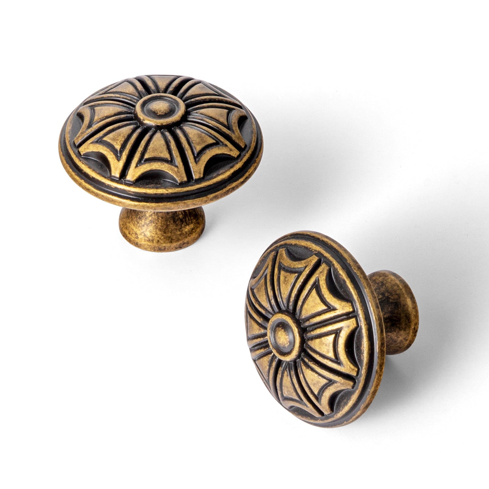 Goo-Ki Antique Brass / Knob / 6 Pack Ornate Decorative Drawer Knobs Intricately Design Exquisite Cabinet Knobs