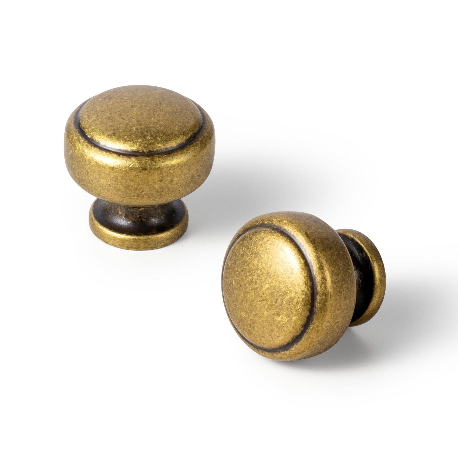 Goo-Ki Antique Brass / Knob / 6 Pack Round Cabinet Knobs Vintage Furniture Handles Retro Hardware for Kitchen Drawers