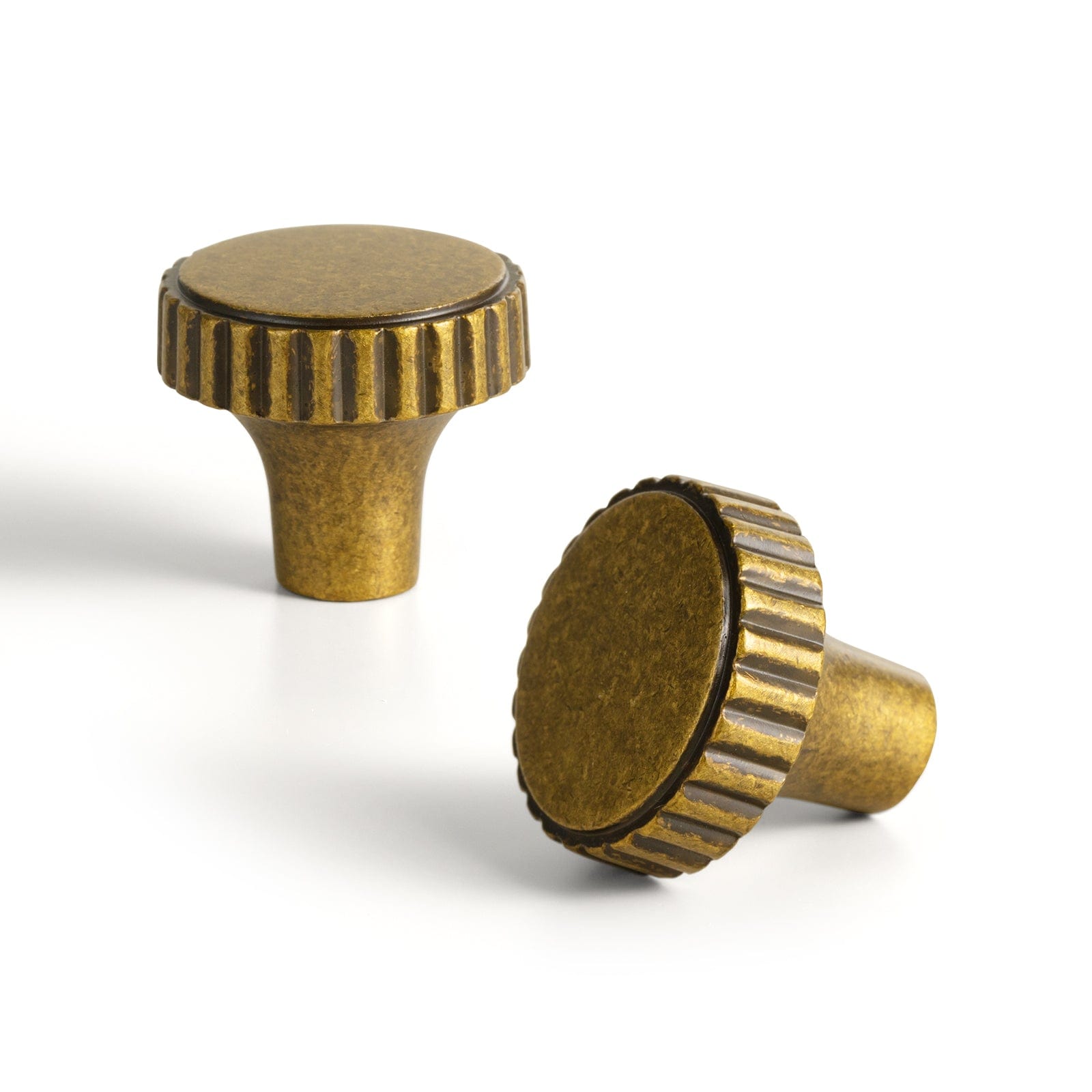 Goo-Ki Antique Brass / Knob / 6 Pack Striped Vintage Cabinet Knob Antique Brass Cabinet Hardware for Kitchen