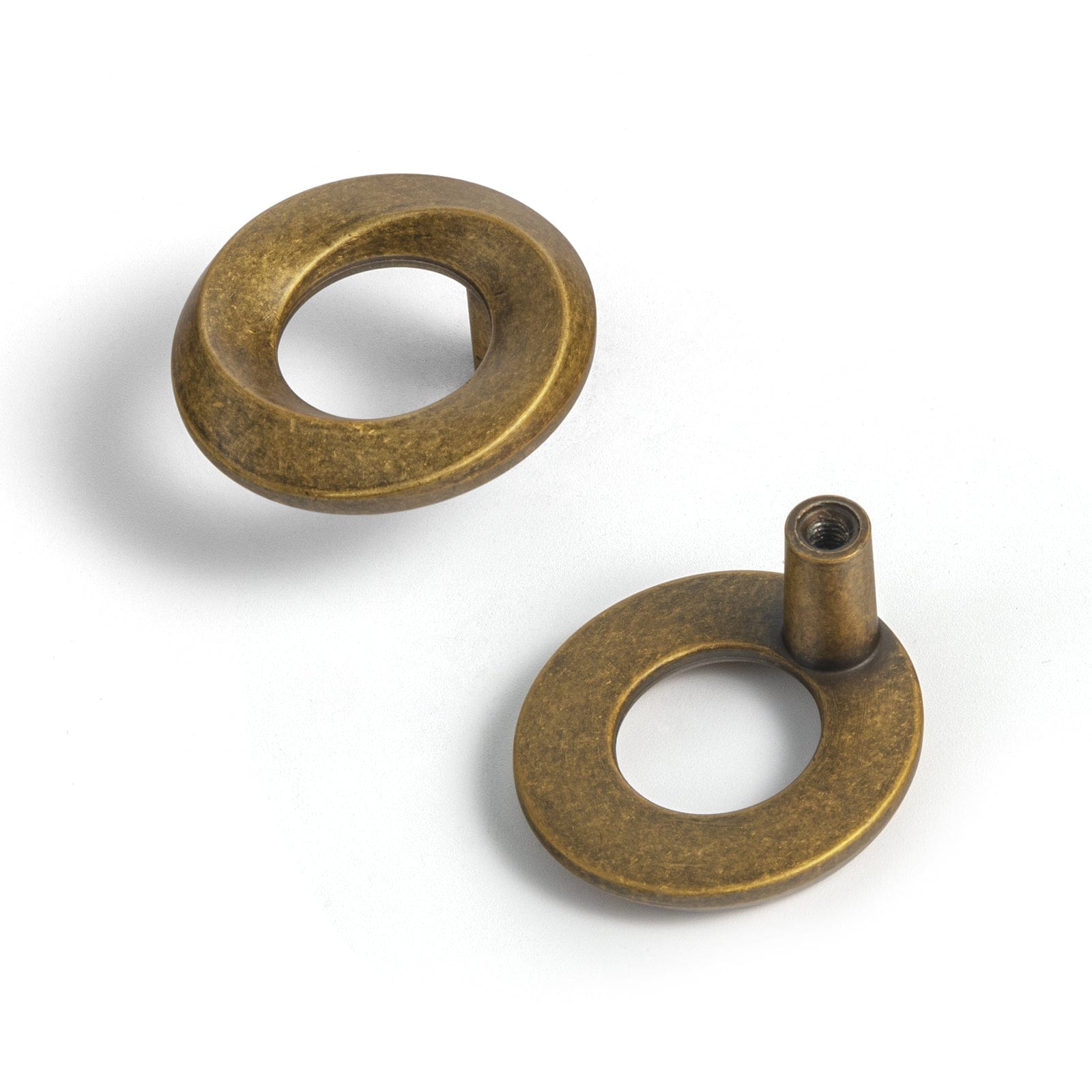 Goo-Ki Antique Brass / Knob / 6 Pack Unique Design Openwork Furniture Handle Zinc Alloy Kitchen Drawer Pulls Finger Pull