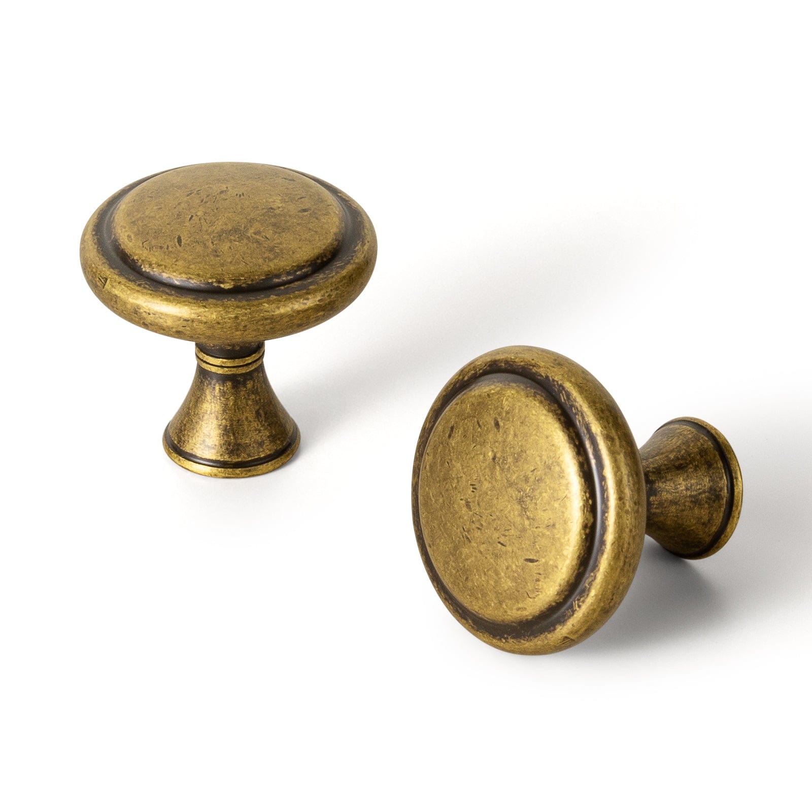 Goo-Ki Antique Brass / Knob / 6 Pack Vintage-Inspired Zinc Alloy Decorative Knobs Versatile Furniture Cabinet Hardware