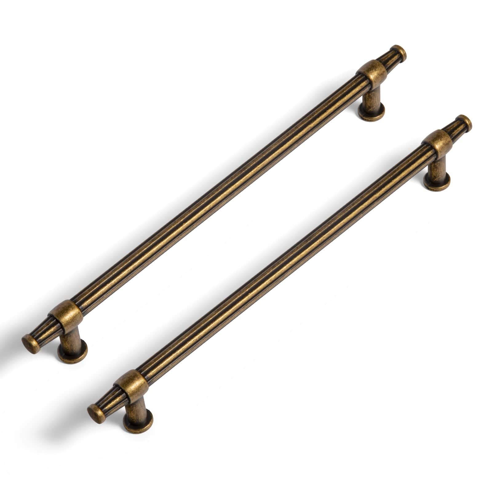Goo-Ki Antique Brass - Small New / 7.6'' Hole Center / 6 Pack American Retro Style Drawer Bar Pulls Antique Cabinet Pulls