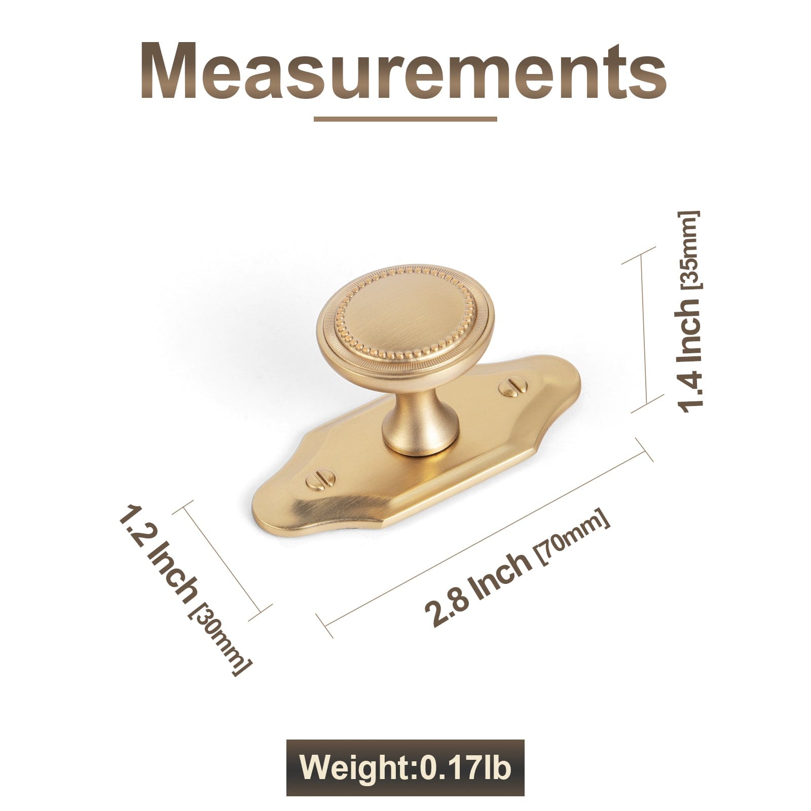 Goo-Ki Antique Brass Zinc Alloy Cabinet Knob with Delicate Decorative Back Plate Set