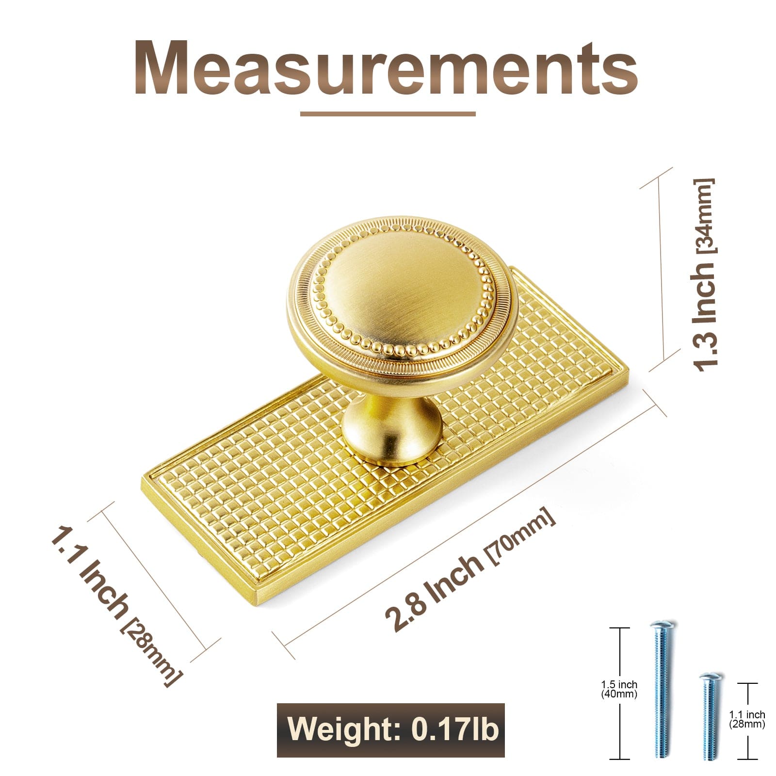 Goo-Ki Antique Brass Zinc Alloy Cabinet Knob with Delicate Decorative Back Plate Set