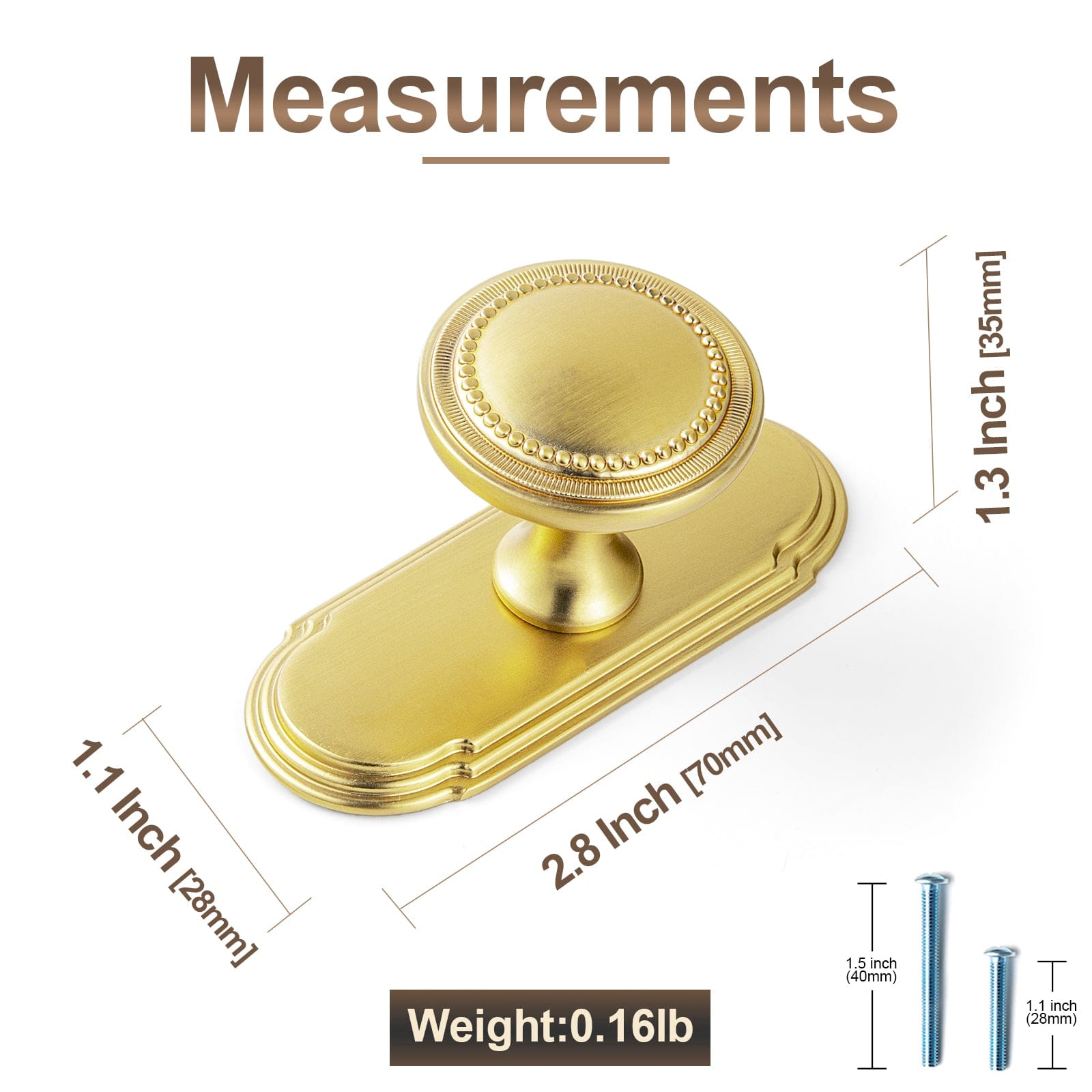 Goo-Ki Antique Brass Zinc Alloy Cabinet Knob with Delicate Decorative Back Plate Set