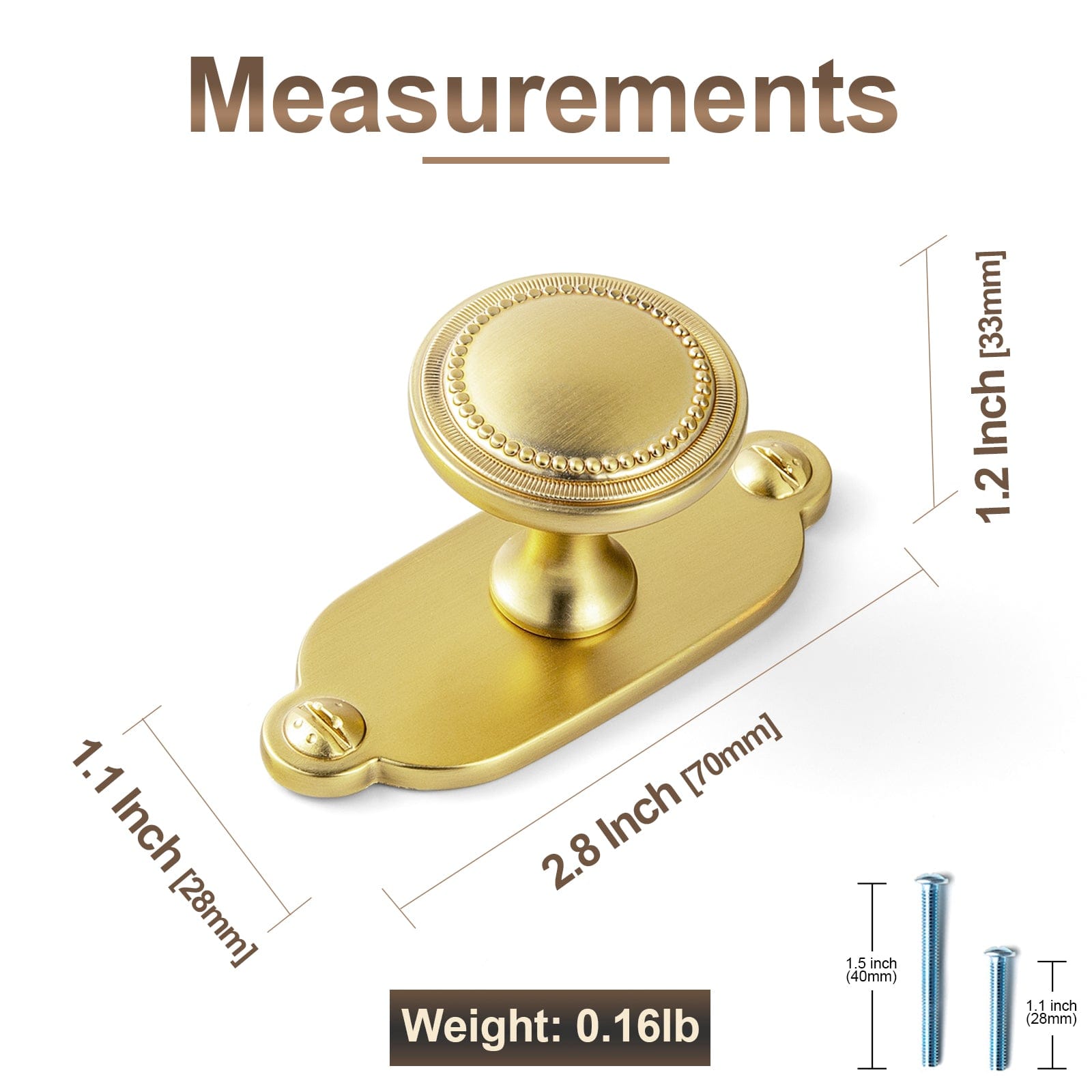 Goo-Ki Antique Brass Zinc Alloy Cabinet Knob with Delicate Decorative Back Plate Set
