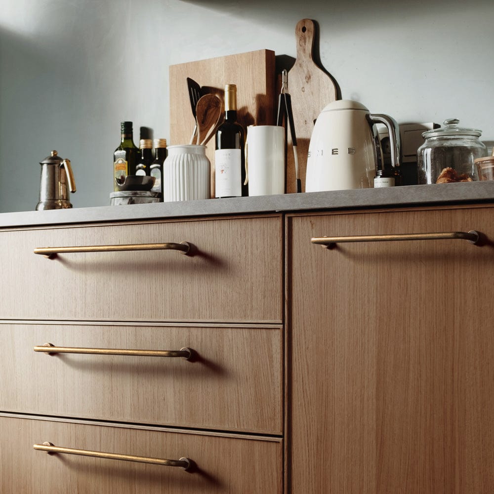 Goo-Ki Antique Brass Zinc Alloy Kitchen Drawer Pulls Bar Pull With Back Plate