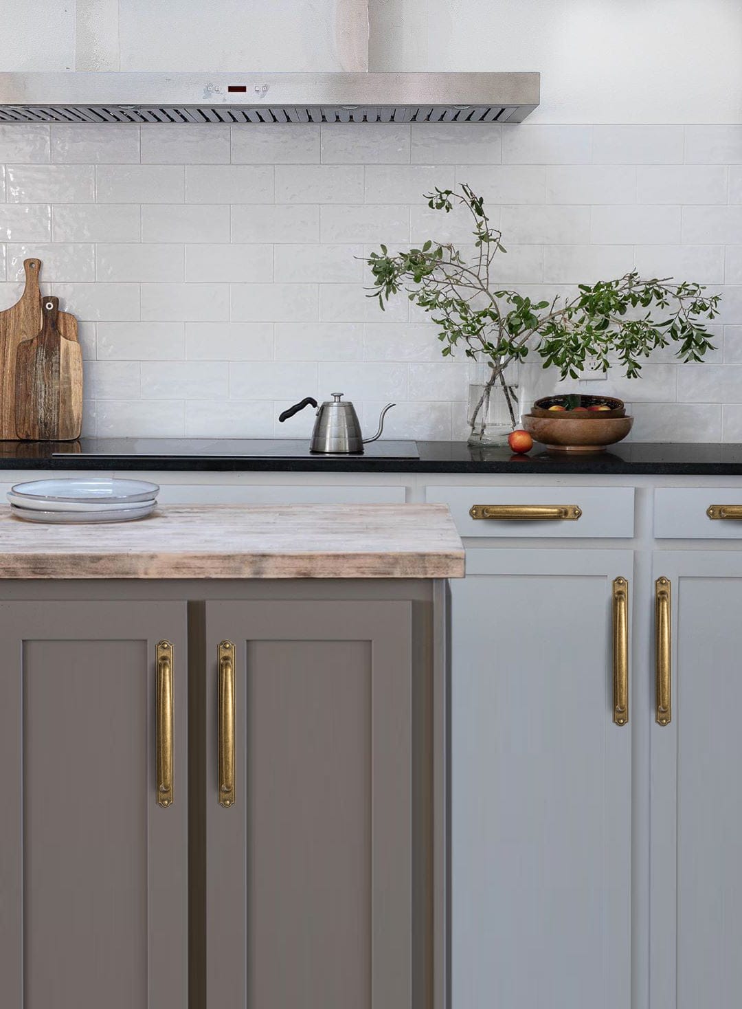 Goo-Ki Antique Bronze Drawer Pulls Solid Vintage Retro Bar Pull Furniture Hardware