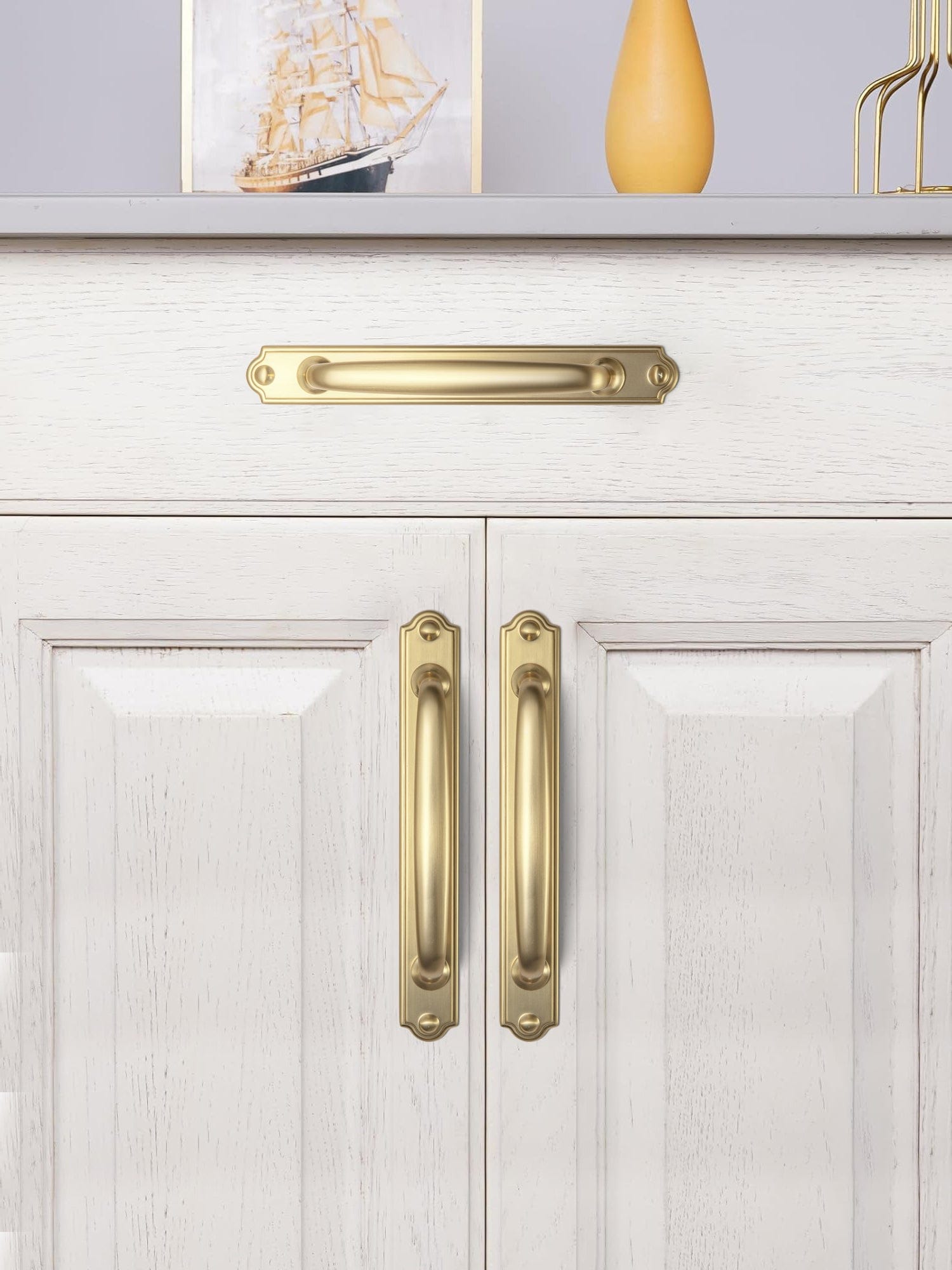 Goo-Ki Antique Bronze Drawer Pulls Solid Vintage Retro Bar Pull Furniture Hardware