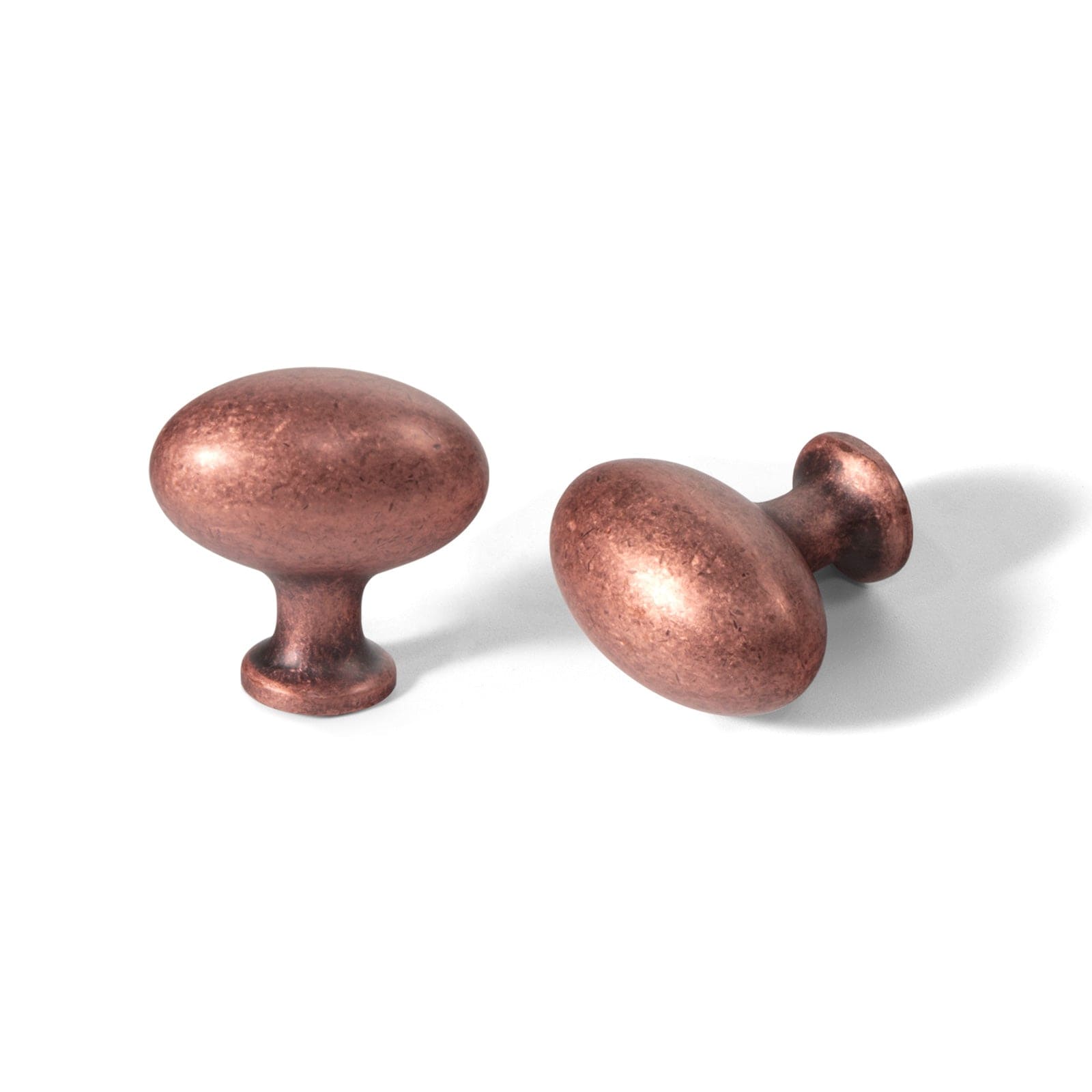 Goo-Ki Antique Copper 1.4 Inch Antique Oval Cabinet Knobs Zinc Alloy Drawer Knobs 6 Pack