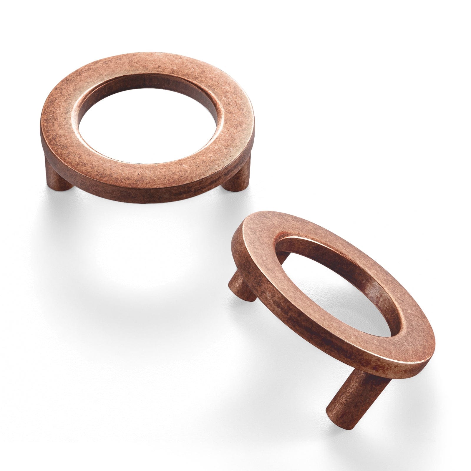 Goo-Ki Antique Copper / 1.9'' Hole Center / 6 Pack Circular Luxury Ring Pull Casual Cabinet Pulls for Drawer Cupboard