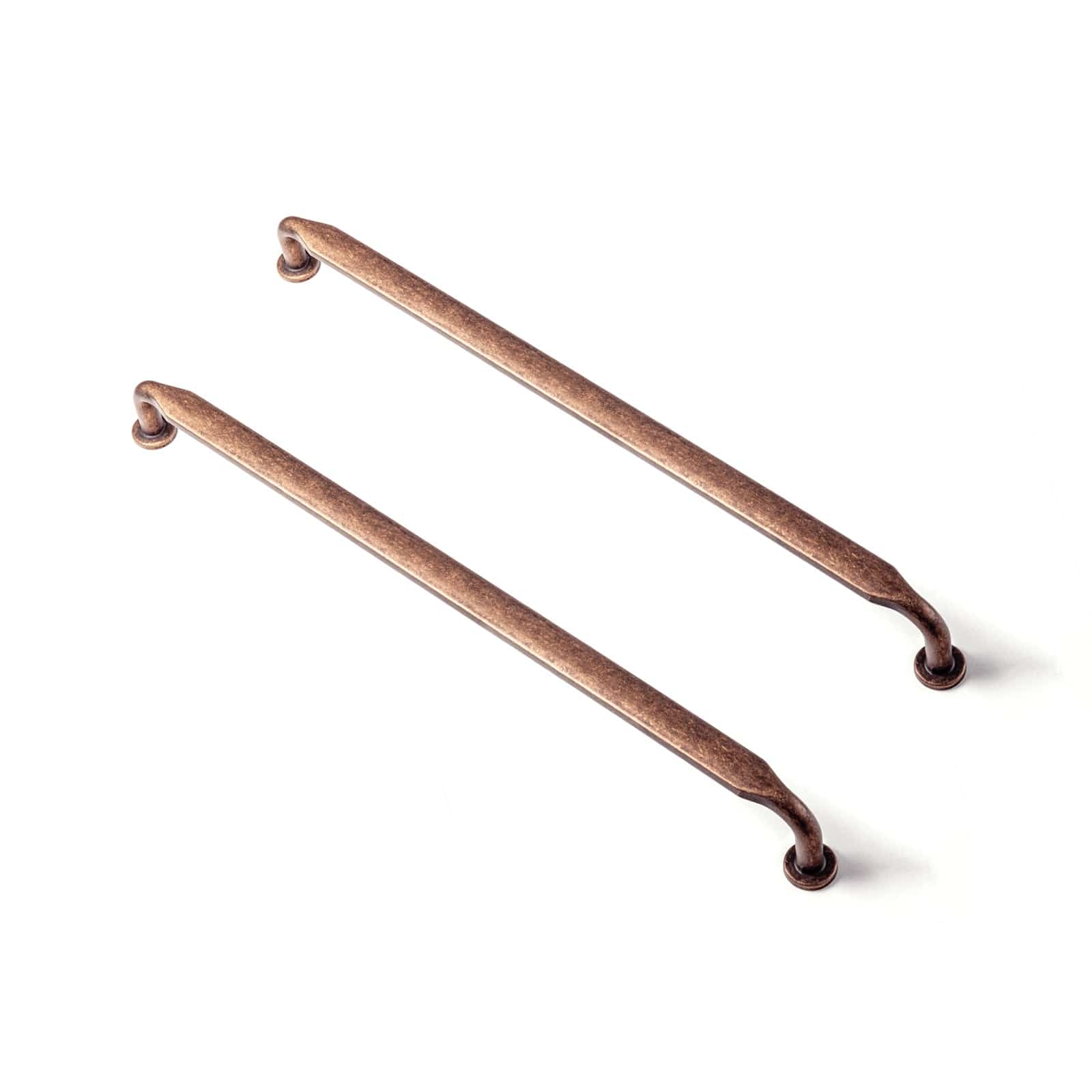 Goo-Ki Antique Copper / 10'' Hole Center / 6 Pack Minimalist Slim Design Zinc Alloy Cabinet Pulls – Rustic Hardware for a Streamlined Look