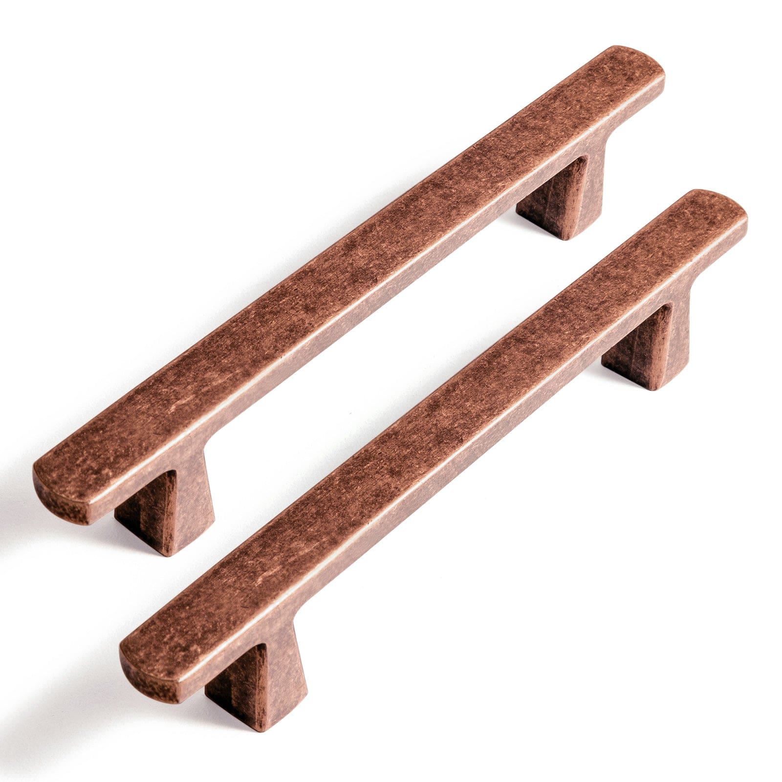 Goo-Ki Antique Copper / 3.78'' Hole Center Retro Brass Long Cabinet Handles Luxury Cabinet Pull Hardware for Kitchen 6 Pack
