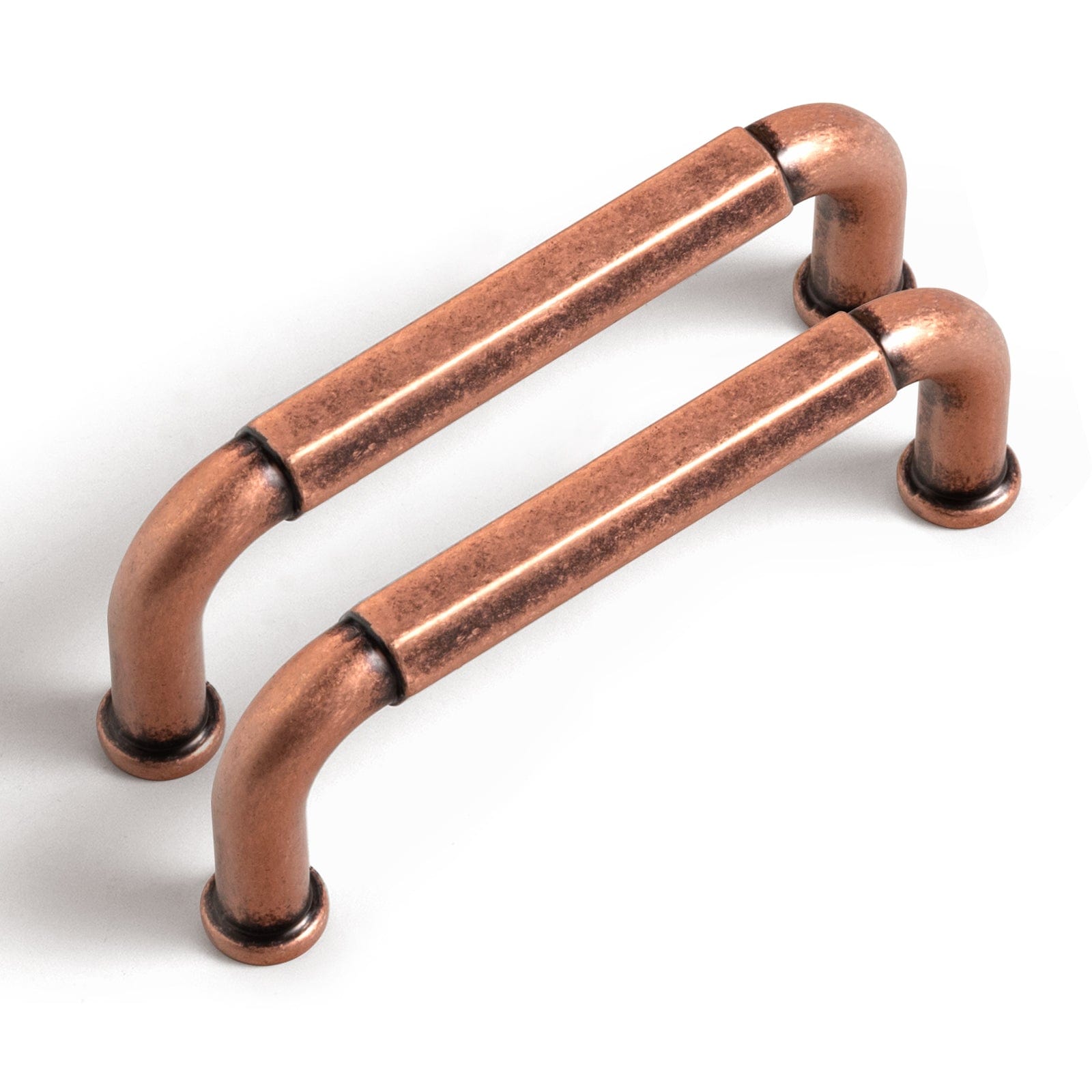 Goo-Ki Antique Copper / 3'' Hole center / 6 Pack Antique Brass Cabinet Pulls Affordable Luxury Vintage Drawer Knobs for Kitchen