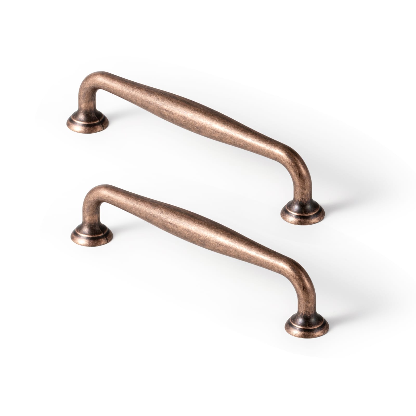 Goo-Ki Antique Copper / 5'' Hole Center / 6 Pack Antique Brass Cabinet Pulls Solid Drawer Handles for Kitchen