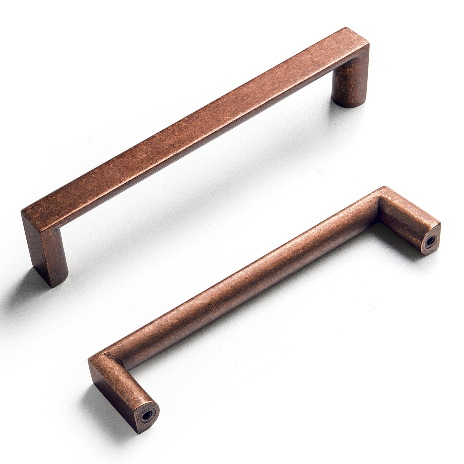 Goo-Ki Antique Copper / 5'' Hole Center / 6 Pack Long Cabinet Bar Pulls Antique Vintage Brass Solid Drawer Handles