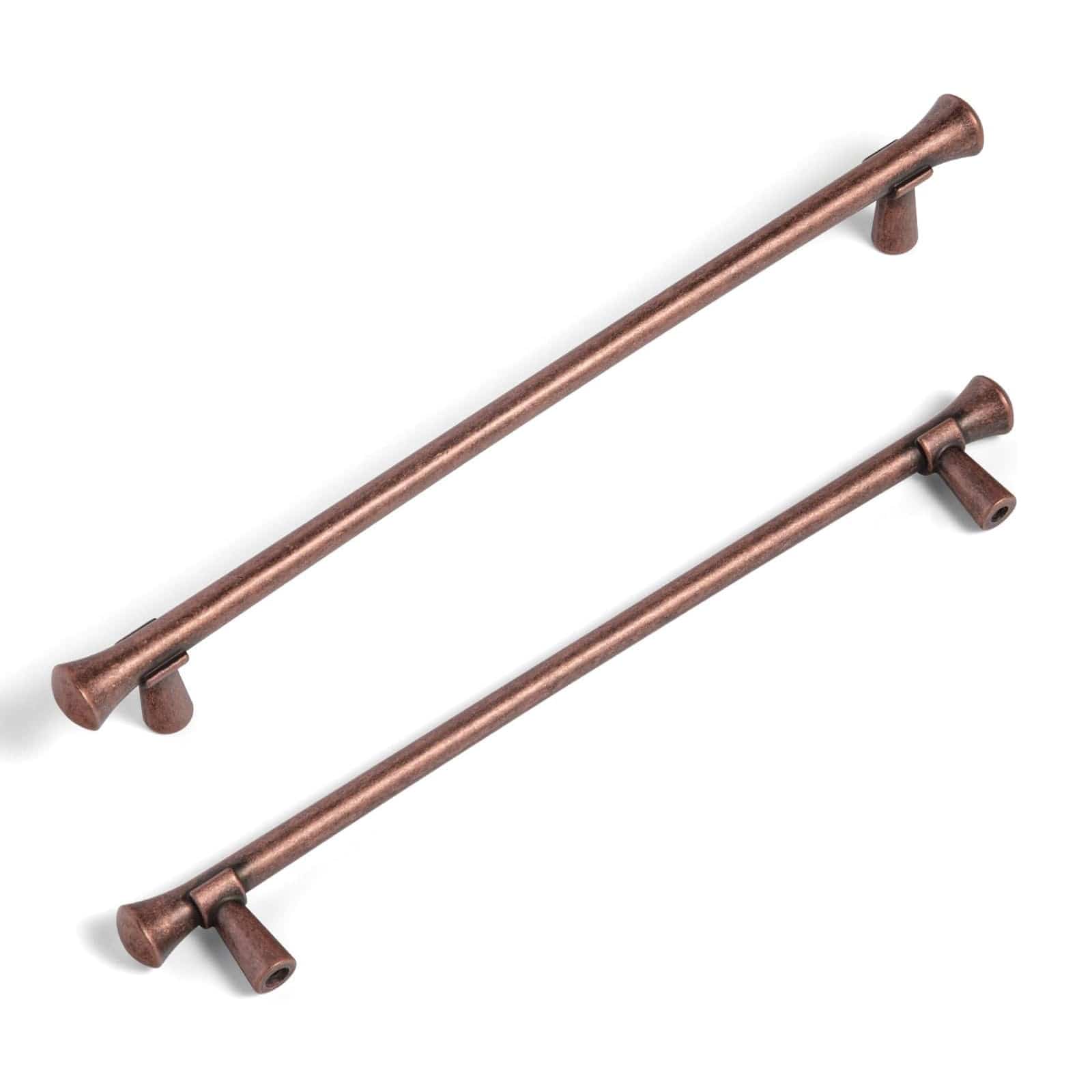 Goo-Ki Antique Copper / 7.6'' Hole Center / 6 Pack Rustic Refinement Drawer Pulls for Kitchen Antique Brass Cabinet Handles