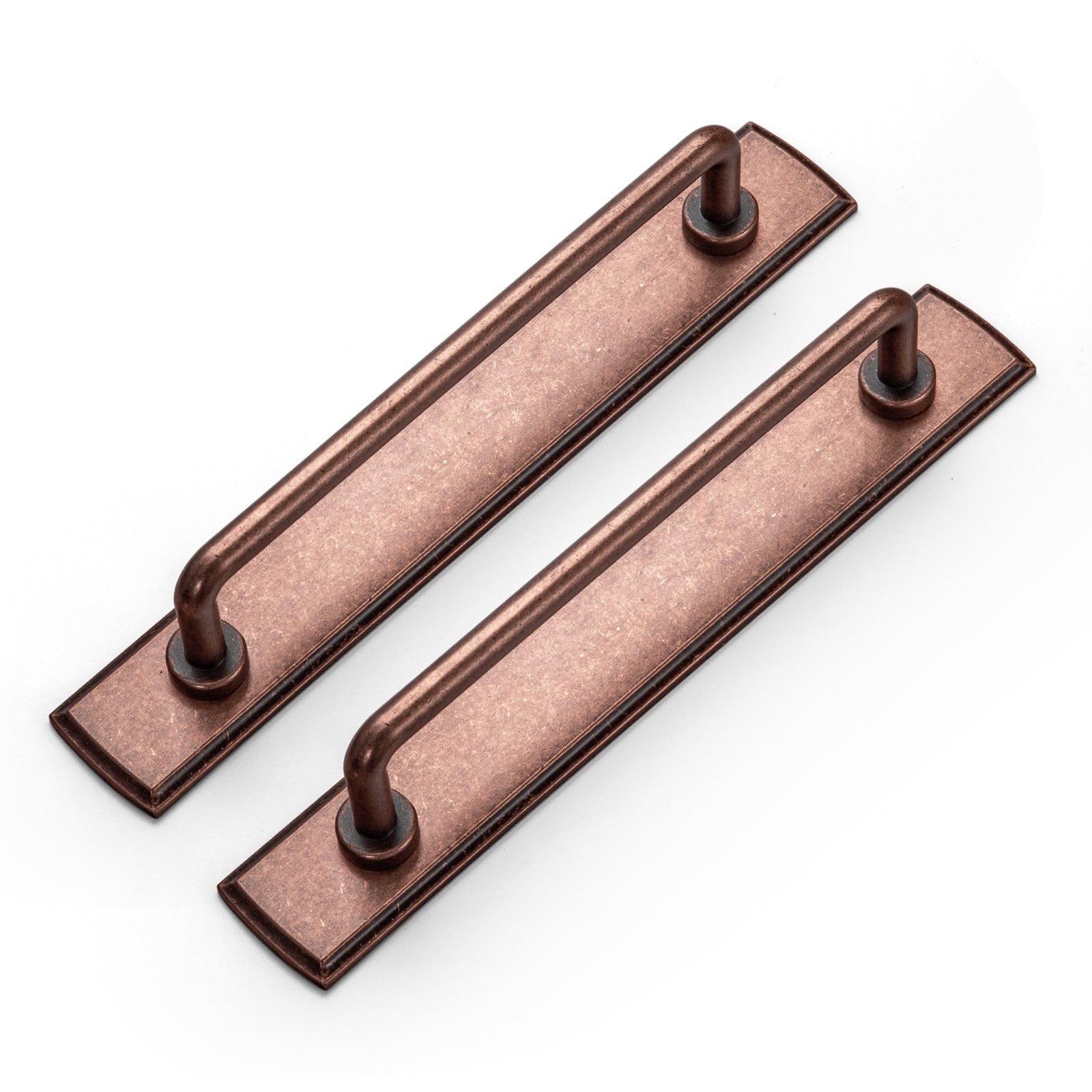 Goo-Ki Antique Copper / G011 / 5'' Hole Center 2 Pack Cabinet Bar Pulls with Back Plate Vintage Drawer Handles Home Improvement Hardware