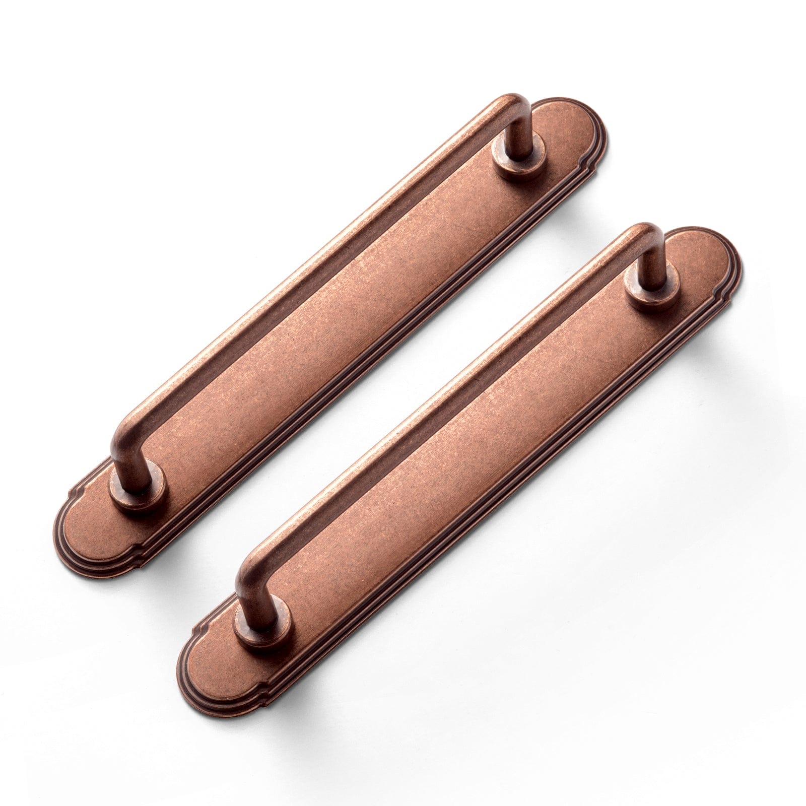 Goo-Ki Antique Copper / G014 / 5'' Hole Center 2 Pack Cabinet Bar Pulls with Back Plate Vintage Drawer Handles Home Improvement Hardware