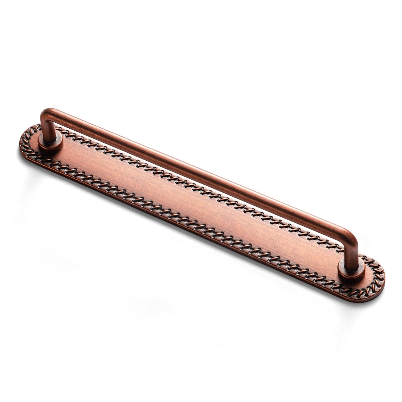 Goo-Ki Antique Copper / G016 / 7.6'' Hole Center 2 Pack Cabinet Bar Pulls with Back Plate Vintage Drawer Handles Home Improvement Hardware