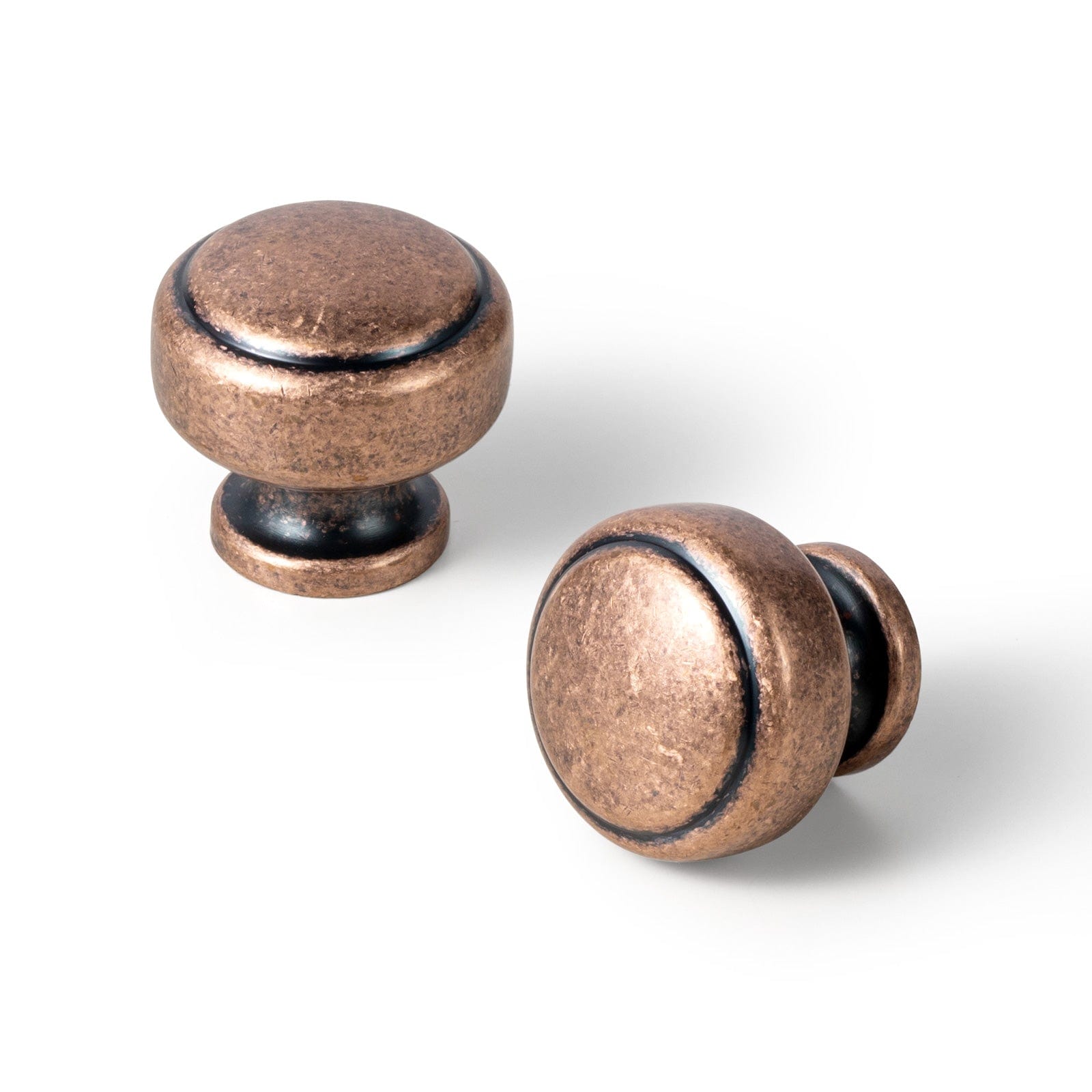 Goo-Ki Antique Copper / Knob / 6 Pack Round Cabinet Knobs Vintage Furniture Handles Retro Hardware for Kitchen Drawers