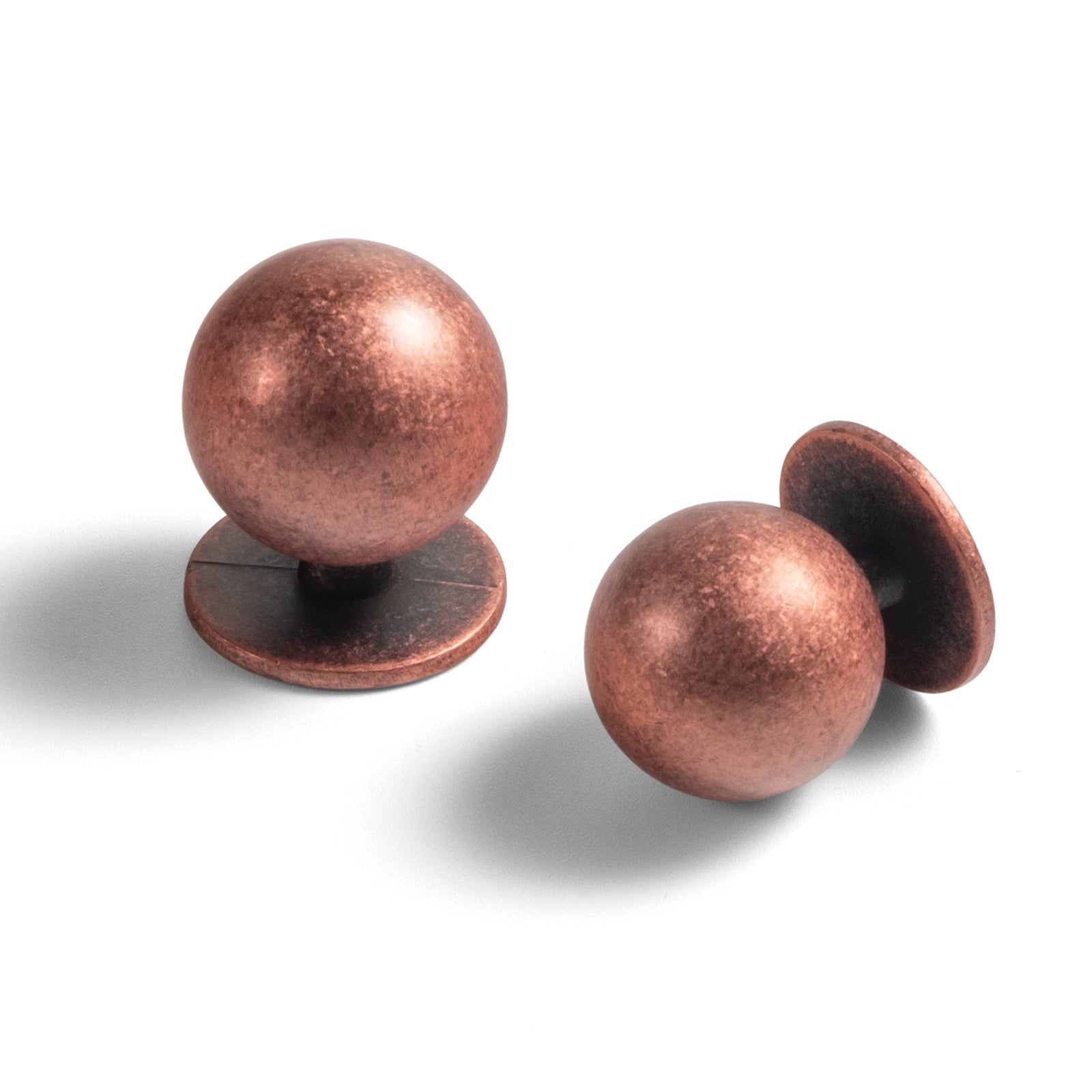 Goo-Ki Antique Copper / Round Knob Plus / 12 Pack Timeless Drawer Pulls Classic Vintage Furniture Handle Elegant Modern Home Decor