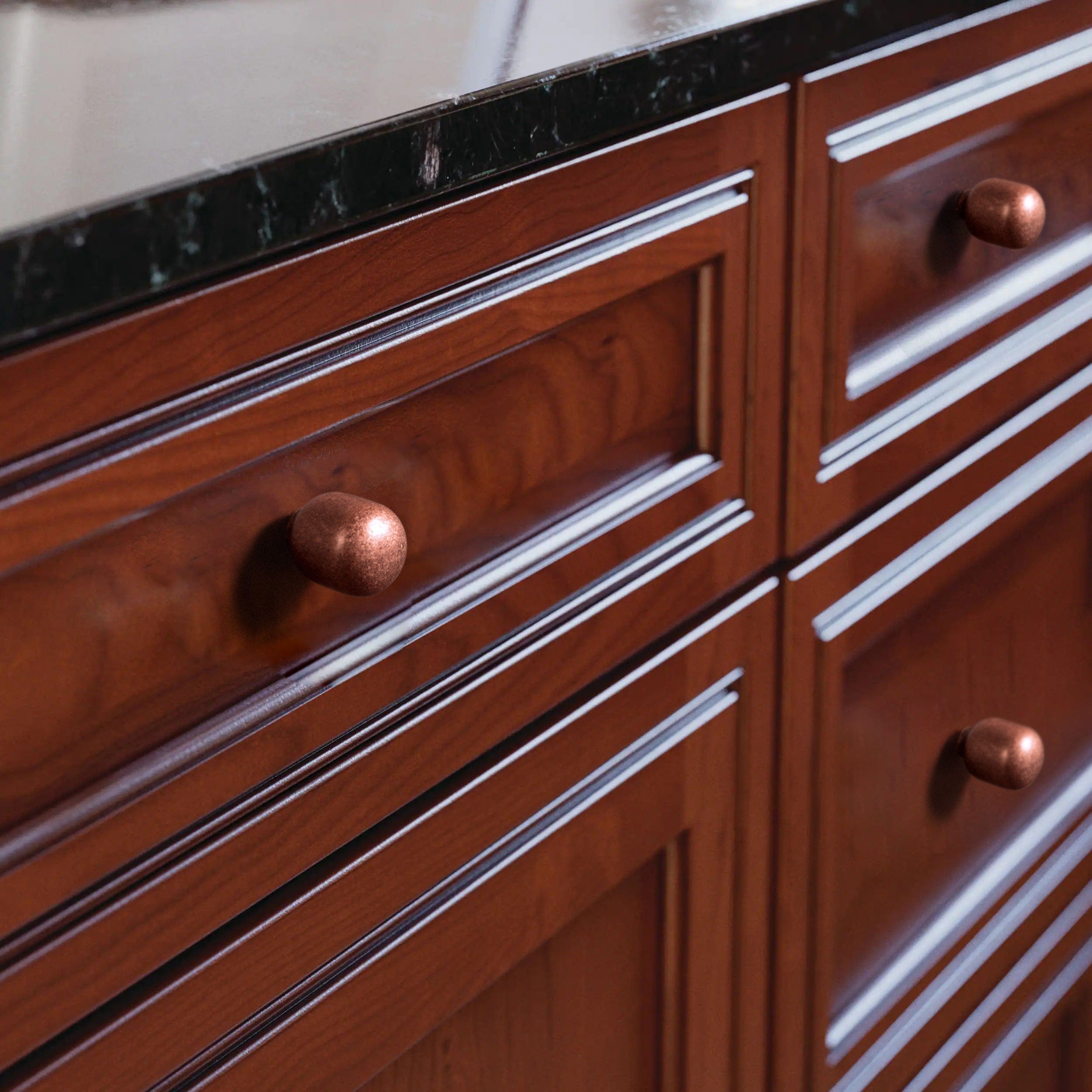 Goo-Ki Antique Drawer Pulls Solid Retro Bar Pull Furniture Hardware for Kitchen 6 Pack