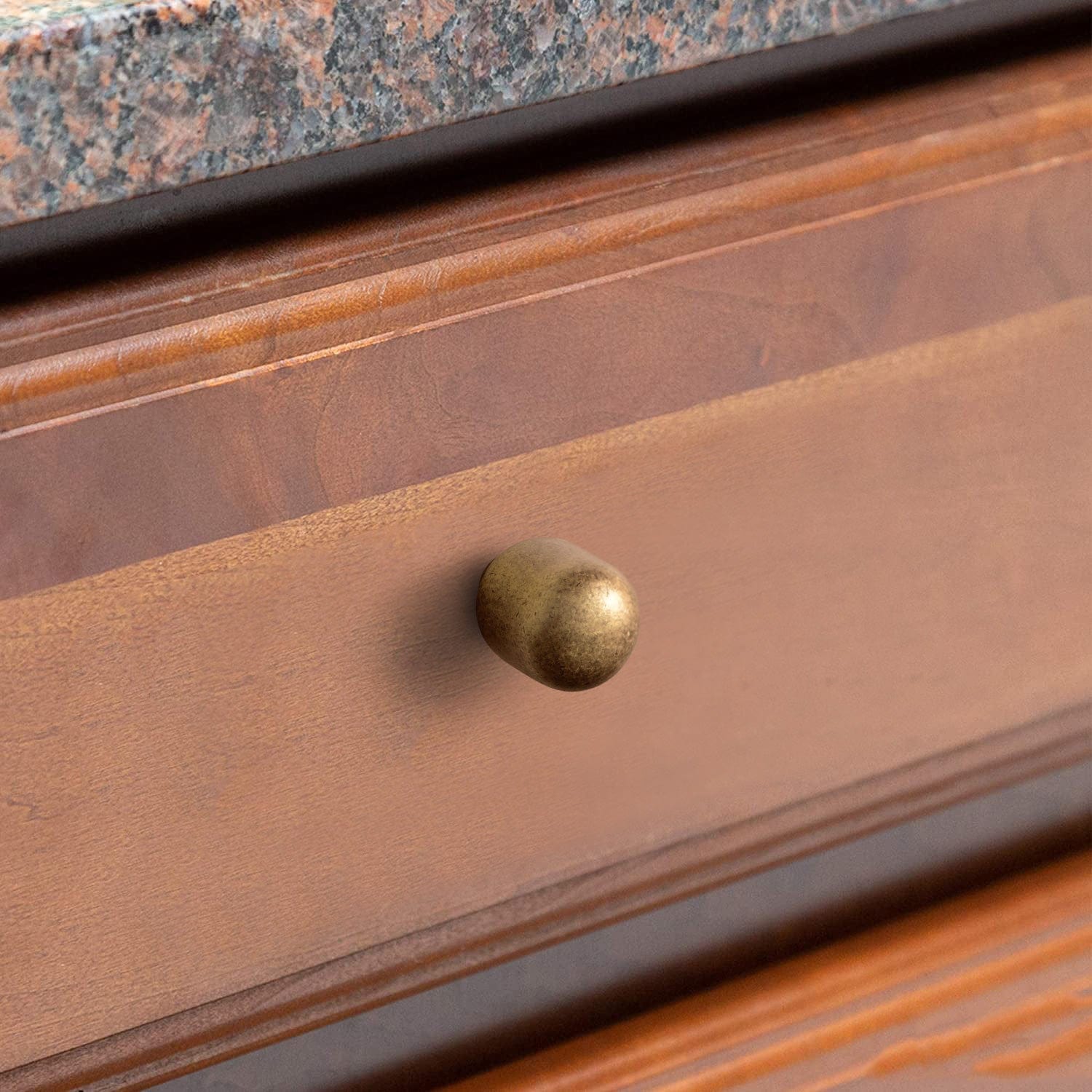 Goo-Ki Antique Drawer Pulls Solid Retro Bar Pull Furniture Hardware for Kitchen 6 Pack