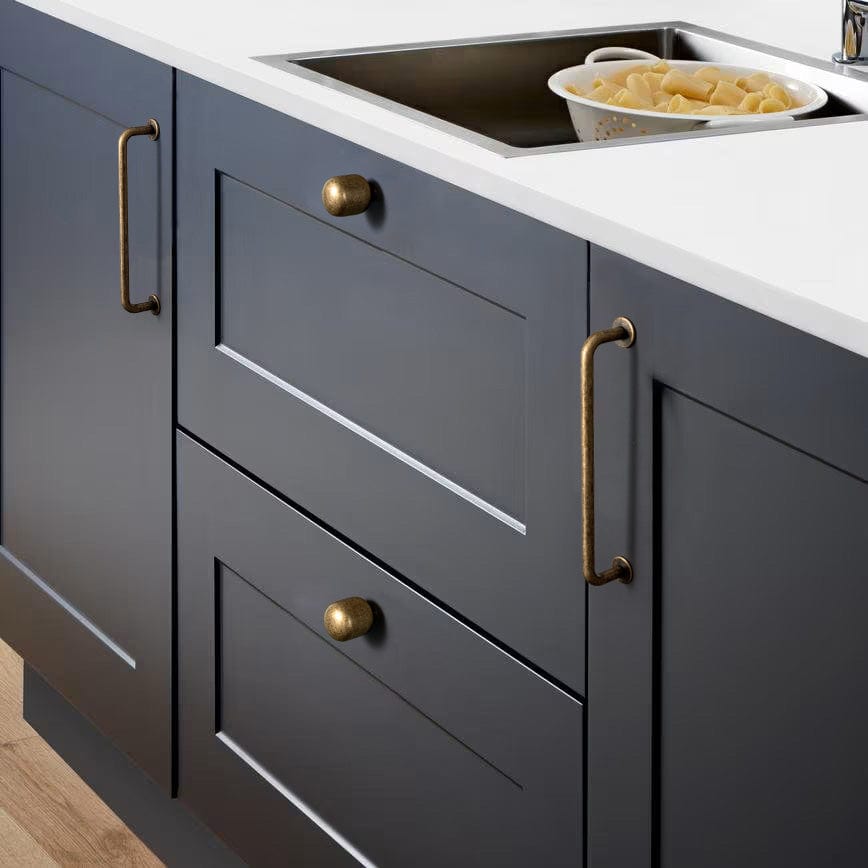 Goo-Ki Antique Drawer Pulls Solid Retro Bar Pull Furniture Hardware for Kitchen 6 Pack