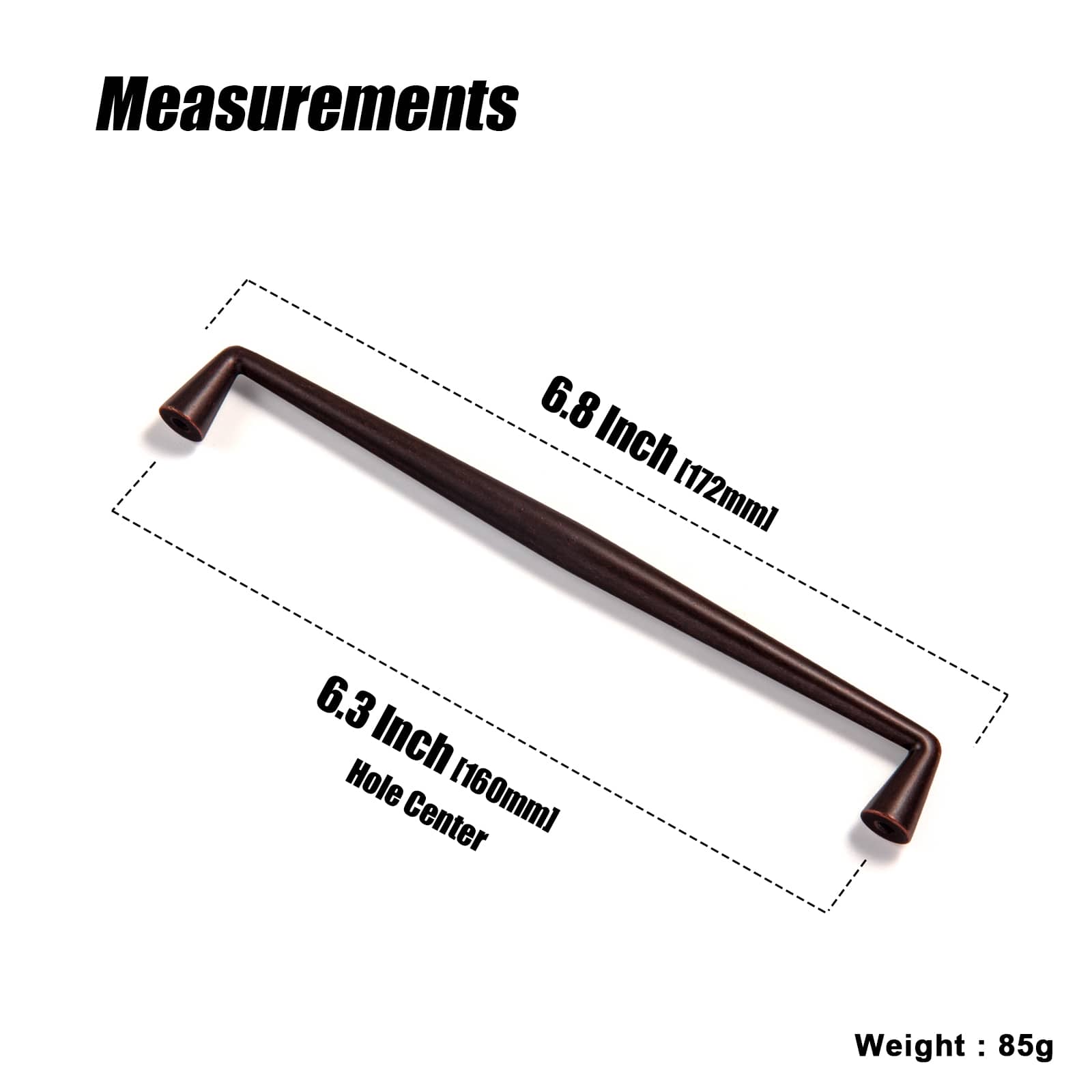 Goo-Ki Antique Oil Rubbed Bronze / 6.3'' Hole Center / 6 Pack Retro Cabinet Pulls Luxurious Drawer Pulls for Bedroom Kitchen