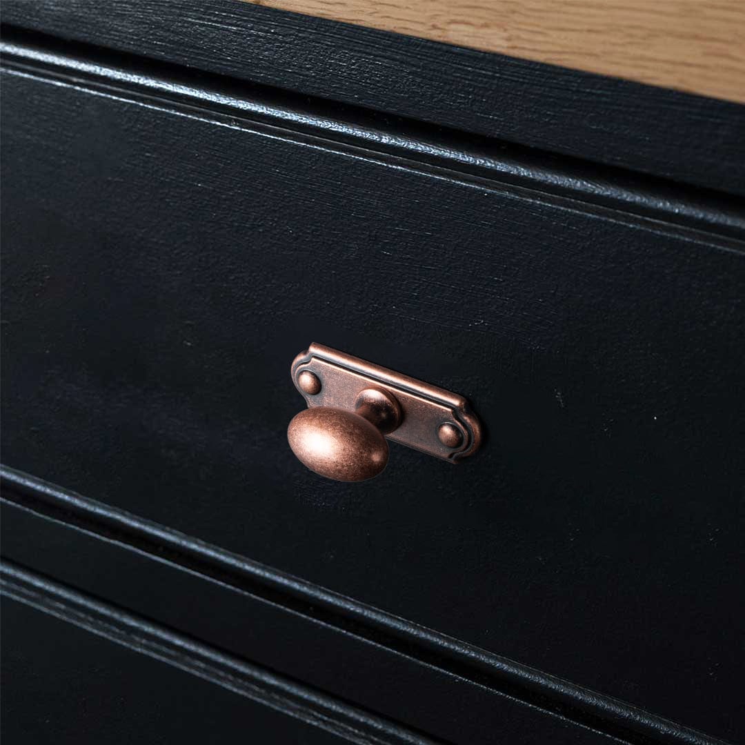 Goo-Ki Antique Oval Cabinet Knobs Zinc Alloy 1.4 Inch Diameter Drawer Knobs