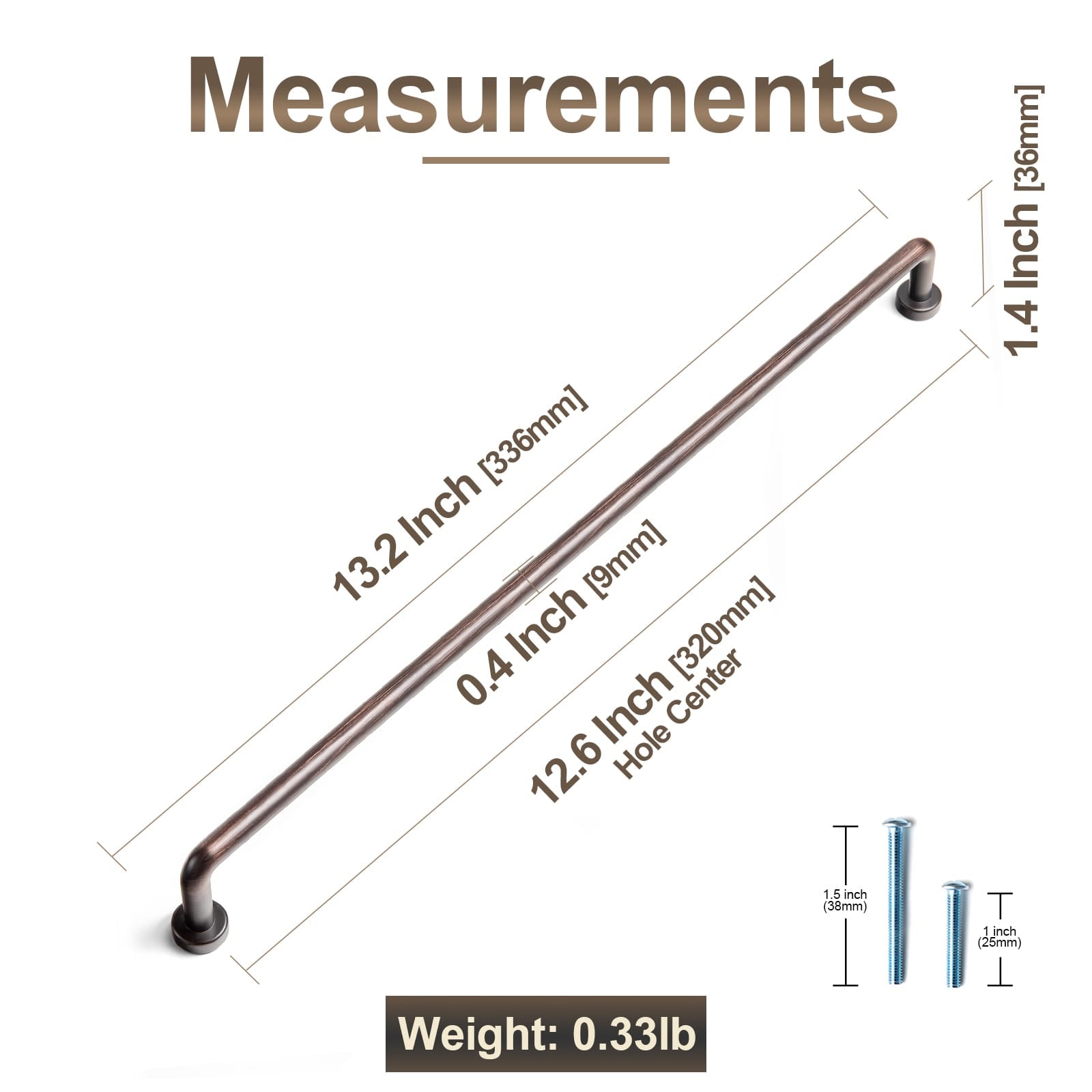 Goo-Ki Antique Rustic Vintage Cabinet Bar Pulls Decorative Drawer Handles