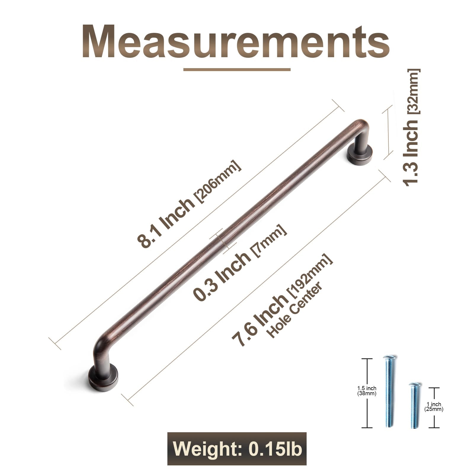 Goo-Ki Antique Rustic Vintage Cabinet Bar Pulls Decorative Drawer Handles