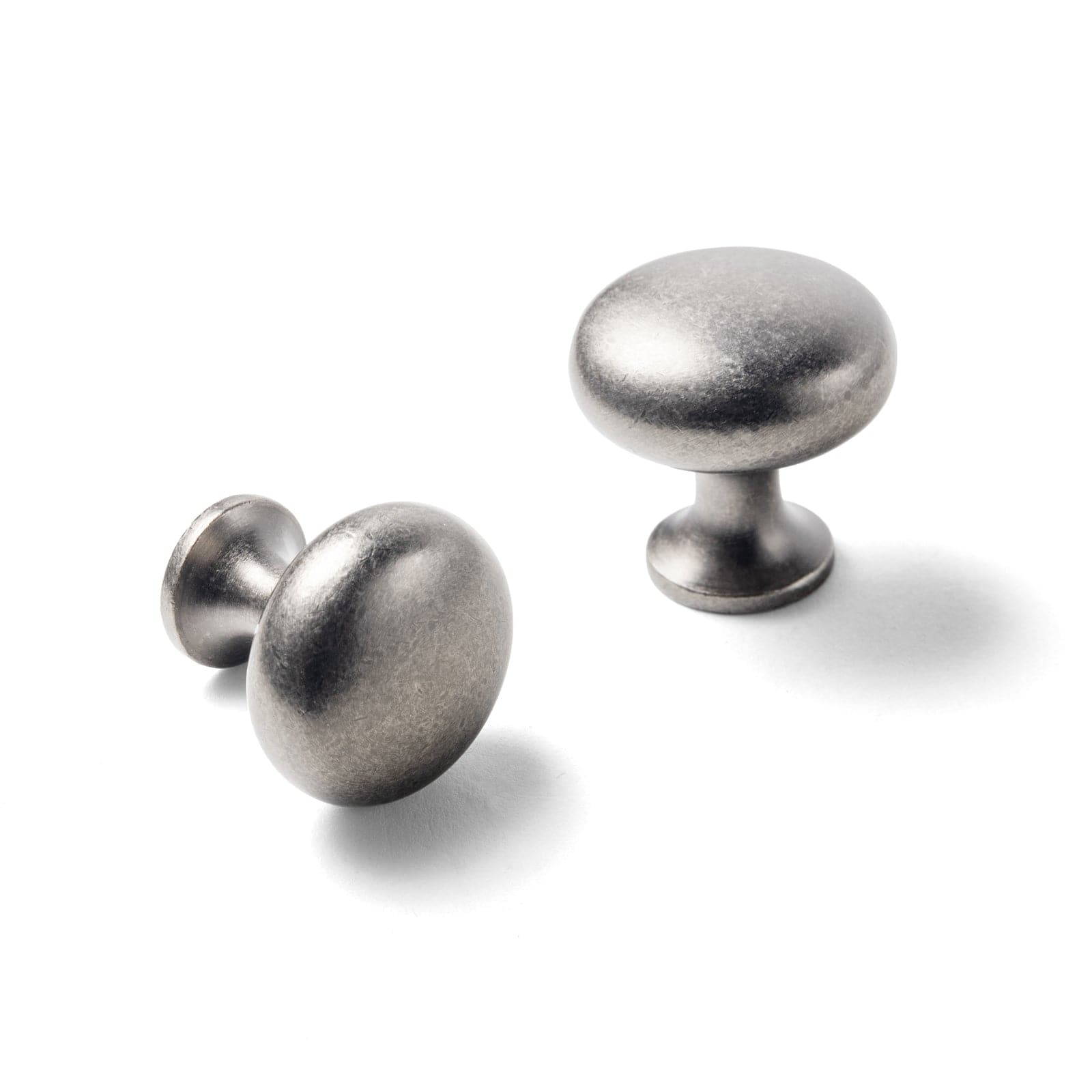 Goo-Ki Antique Silver / 1.2'' Knob / 6 Pack Multi-colored Classic Drawer Knob Mushroom Round Cabinet Knob