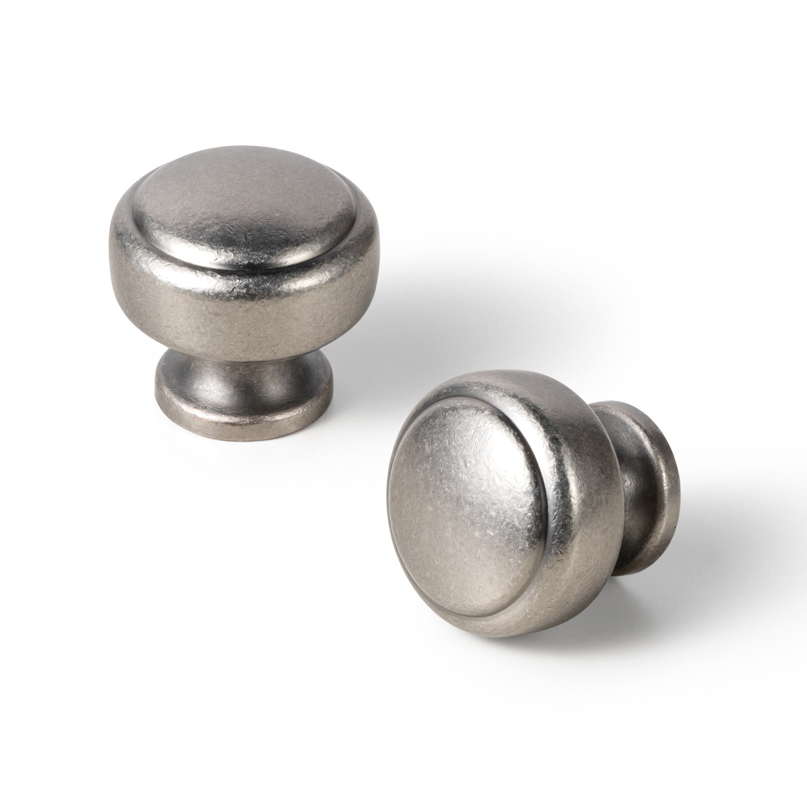 Goo-Ki Antique Silver / Knob / 6 Pack Round Cabinet Knobs Vintage Furniture Handles Retro Hardware for Kitchen Drawers