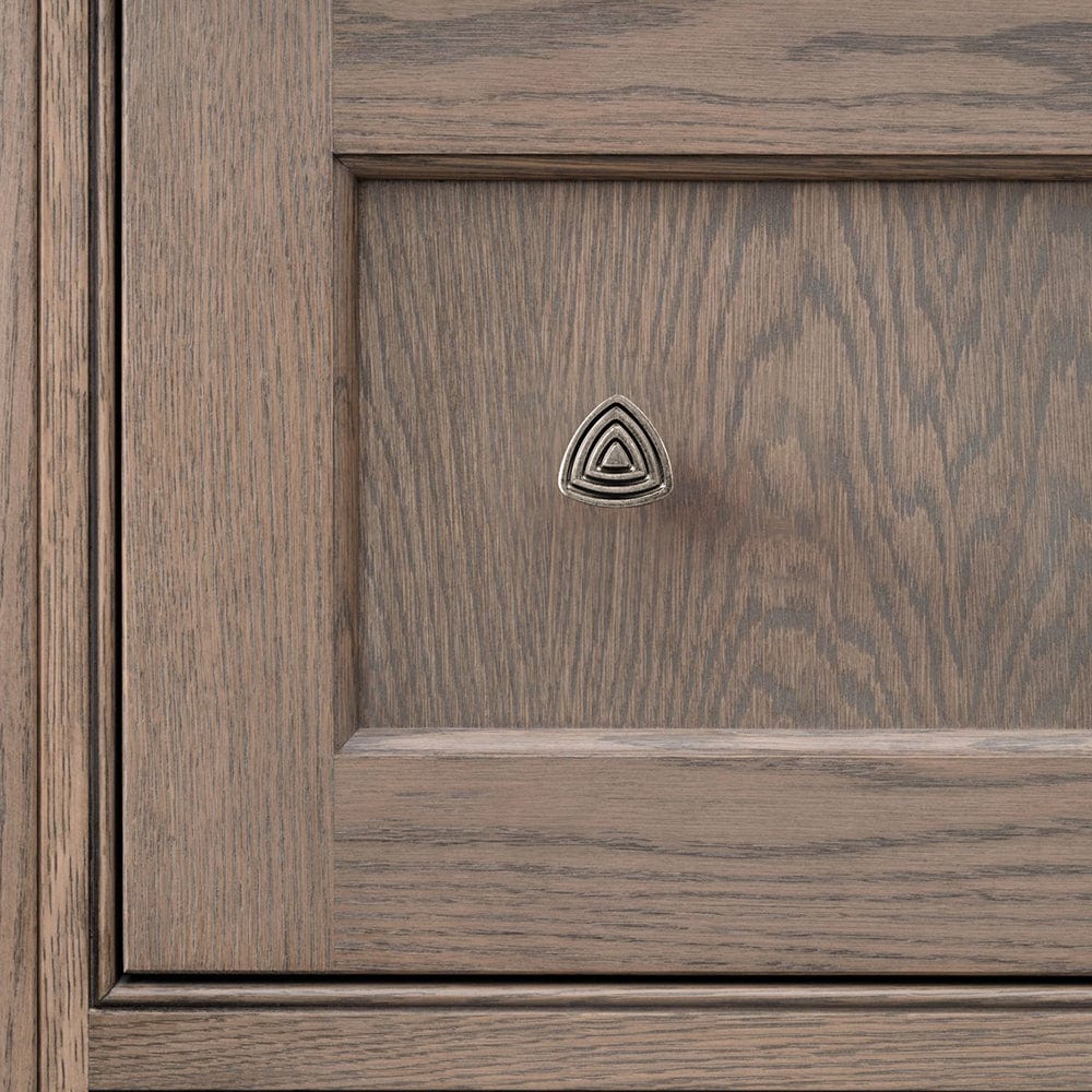 Goo-Ki Antique Style Conical Knob Retro Triangle Pattern Drawer Hardware Unique Cabinet Knob