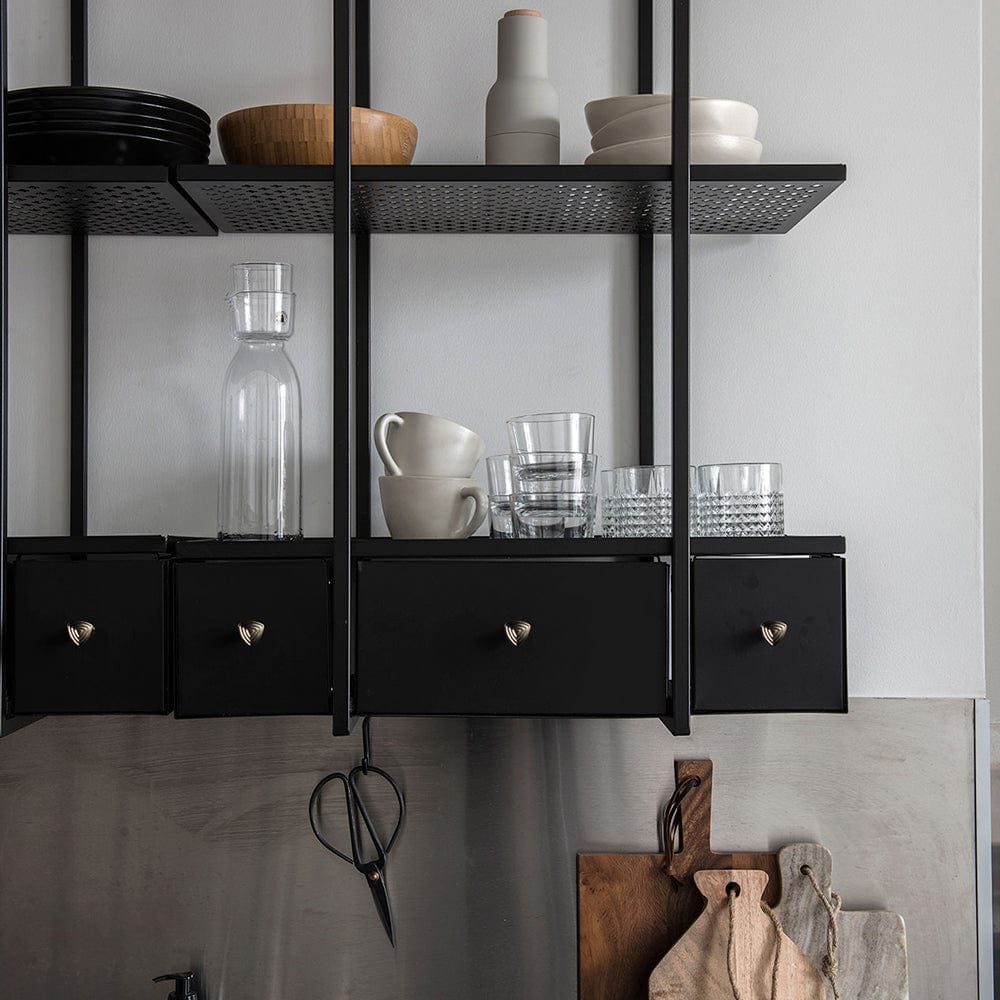 Goo-Ki Antique Style Conical Knob Retro Triangle Pattern Drawer Hardware Unique Cabinet Knob